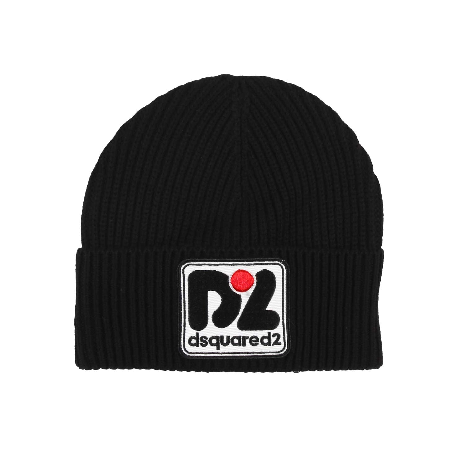 BERRETTO UNISEX DSQUARED2 NERO CON PATCH LOGO - annameglio.com abbigliamento moda