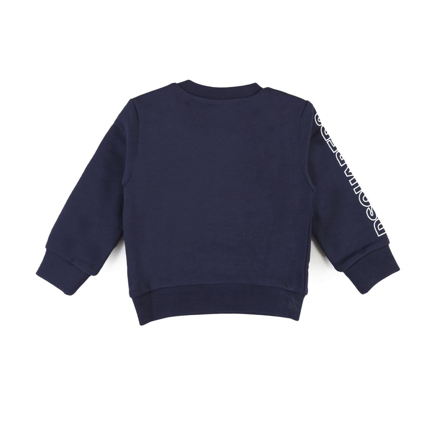 Felpa blu con logo Dsquared2 bianco bimbo - annameglio.com abbigliamento moda