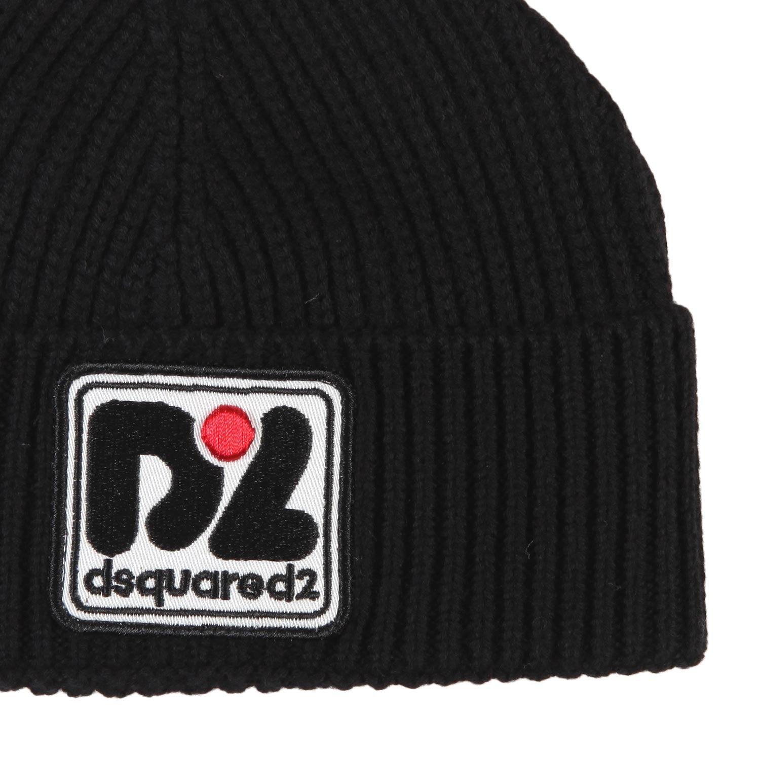 Berretto Dsquared2 nero con patch logo Bimbo Bimba - annameglio.com abbigliamento moda