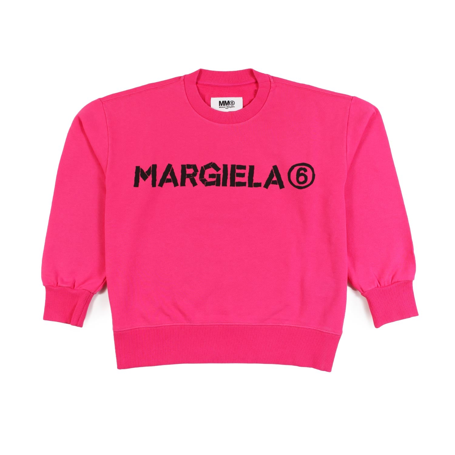 Felpa MM6 fucsia con logo nero Bambina e Ragazza - annameglio.com abbigliamento moda