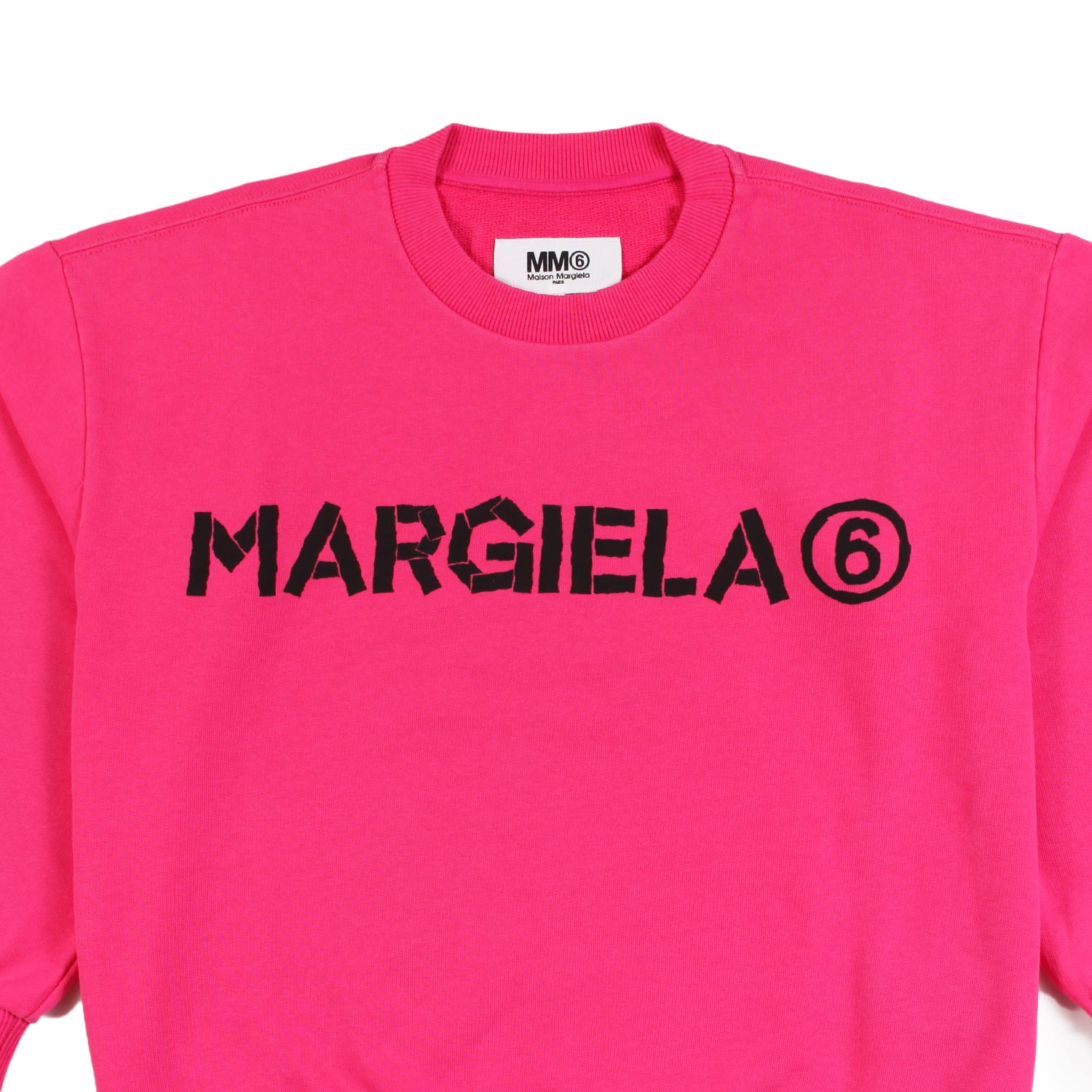 Felpa MM6 fucsia con logo nero Bambina e Ragazza - annameglio.com abbigliamento moda