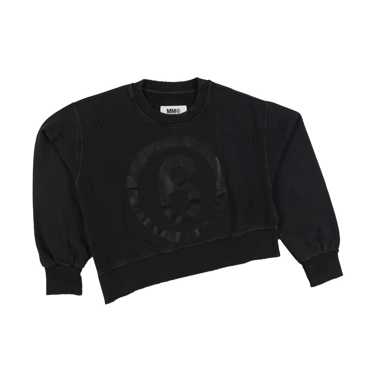 Felpa cropped MM6 antracite Bambina e Ragazza - annameglio.com abbigliamento moda