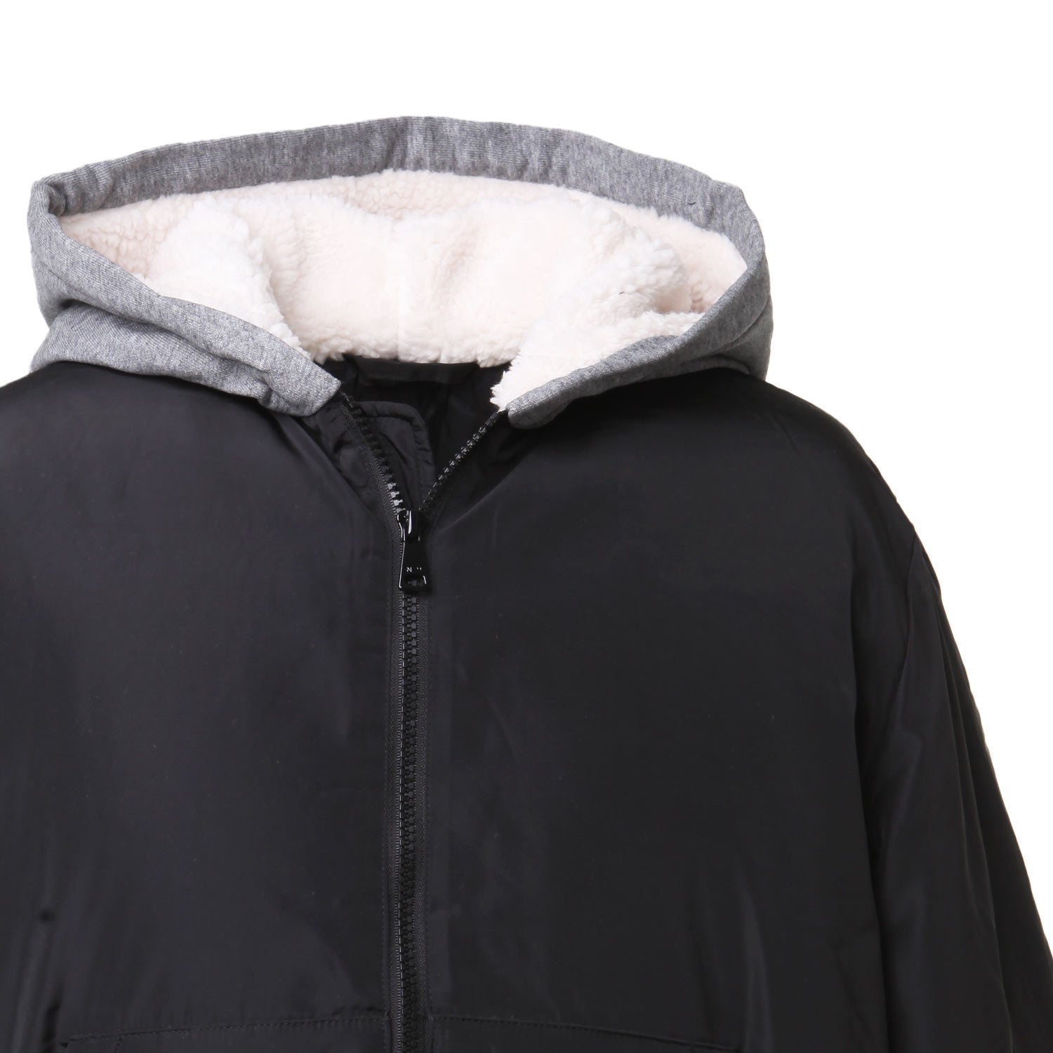 Bomber unisex N21 nero con cappuccio jersey grigio - annameglio.com abbigliamento moda