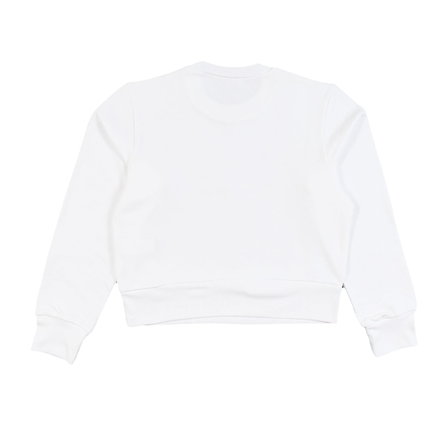 Felpa cropped bianca con logo N21 rosso - annameglio.com abbigliamento moda