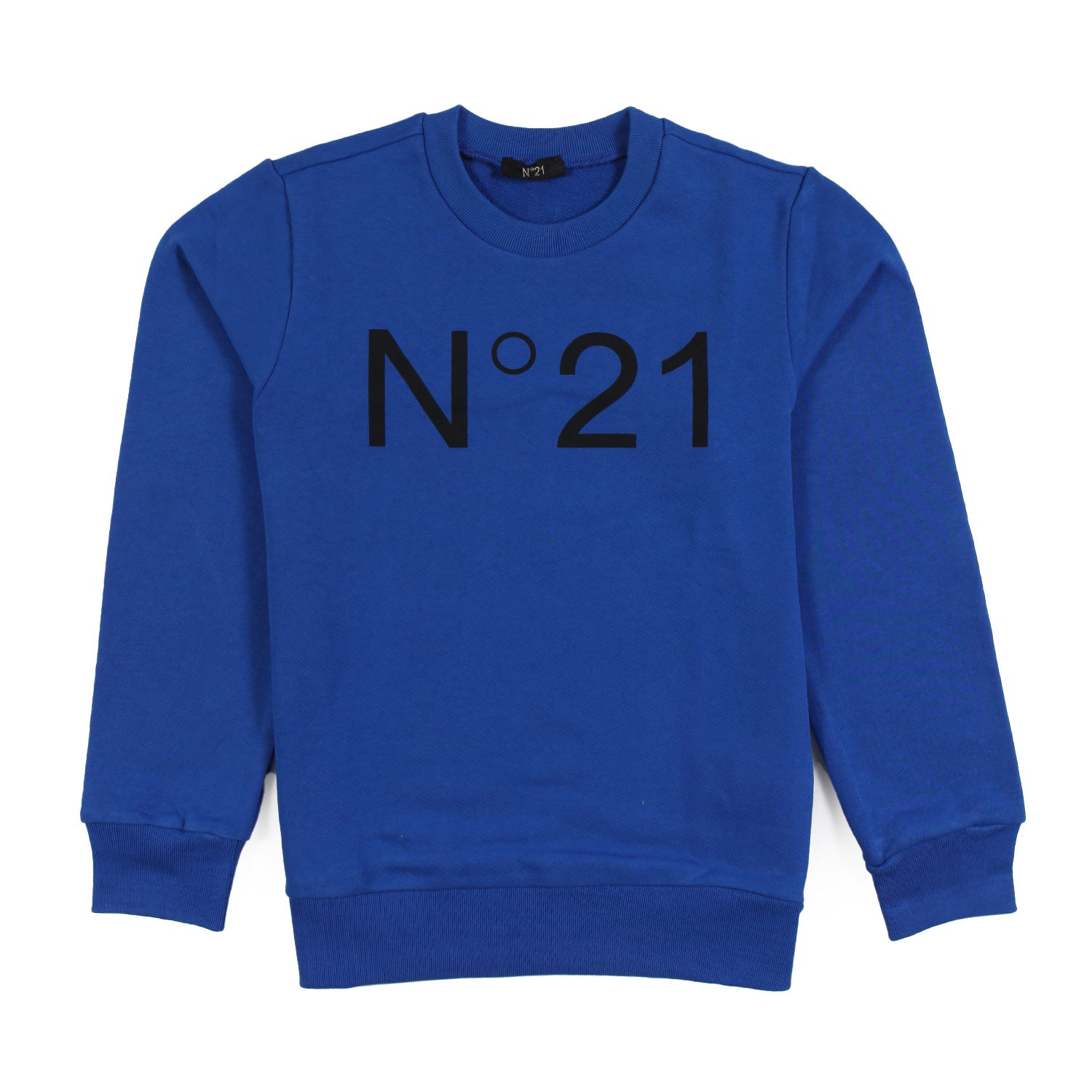 Felpa unisex blu con logo N21 nero - annameglio.com abbigliamento moda