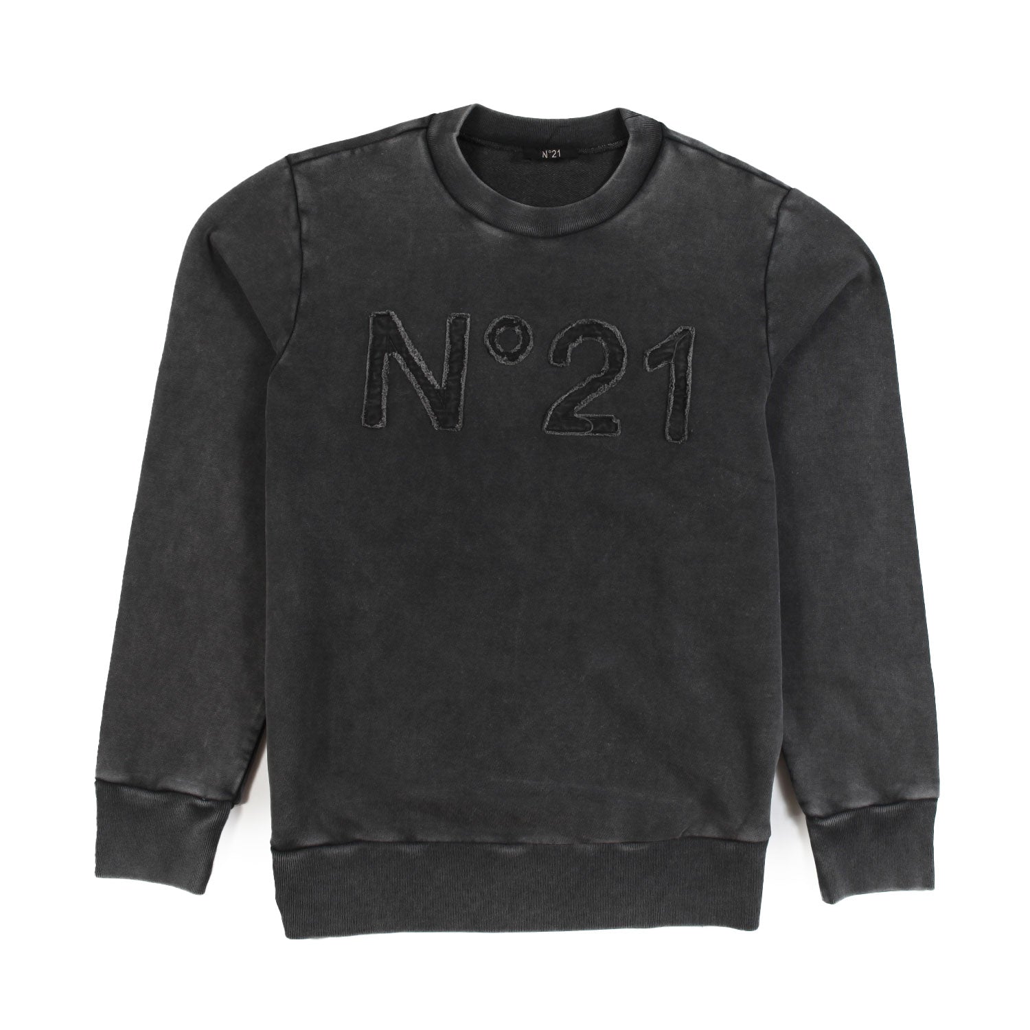 Felpa N21 nero slavato bambina teenager - annameglio.com abbigliamento moda