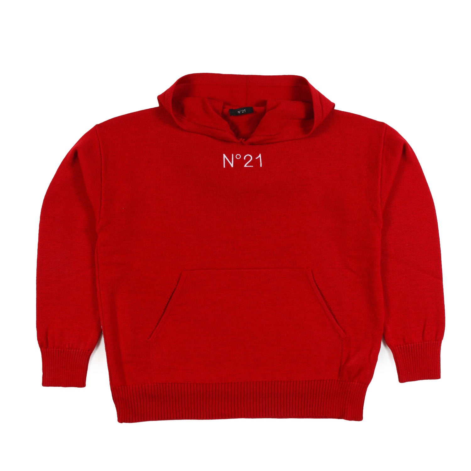 Maglione N21 rosso con cappuccio bambina teenager - annameglio.com abbigliamento moda