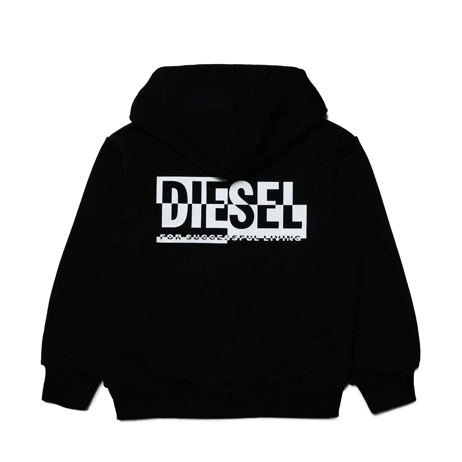 Felpa hoodie Spone nera con loghi bianchi - annameglio.com abbigliamento moda