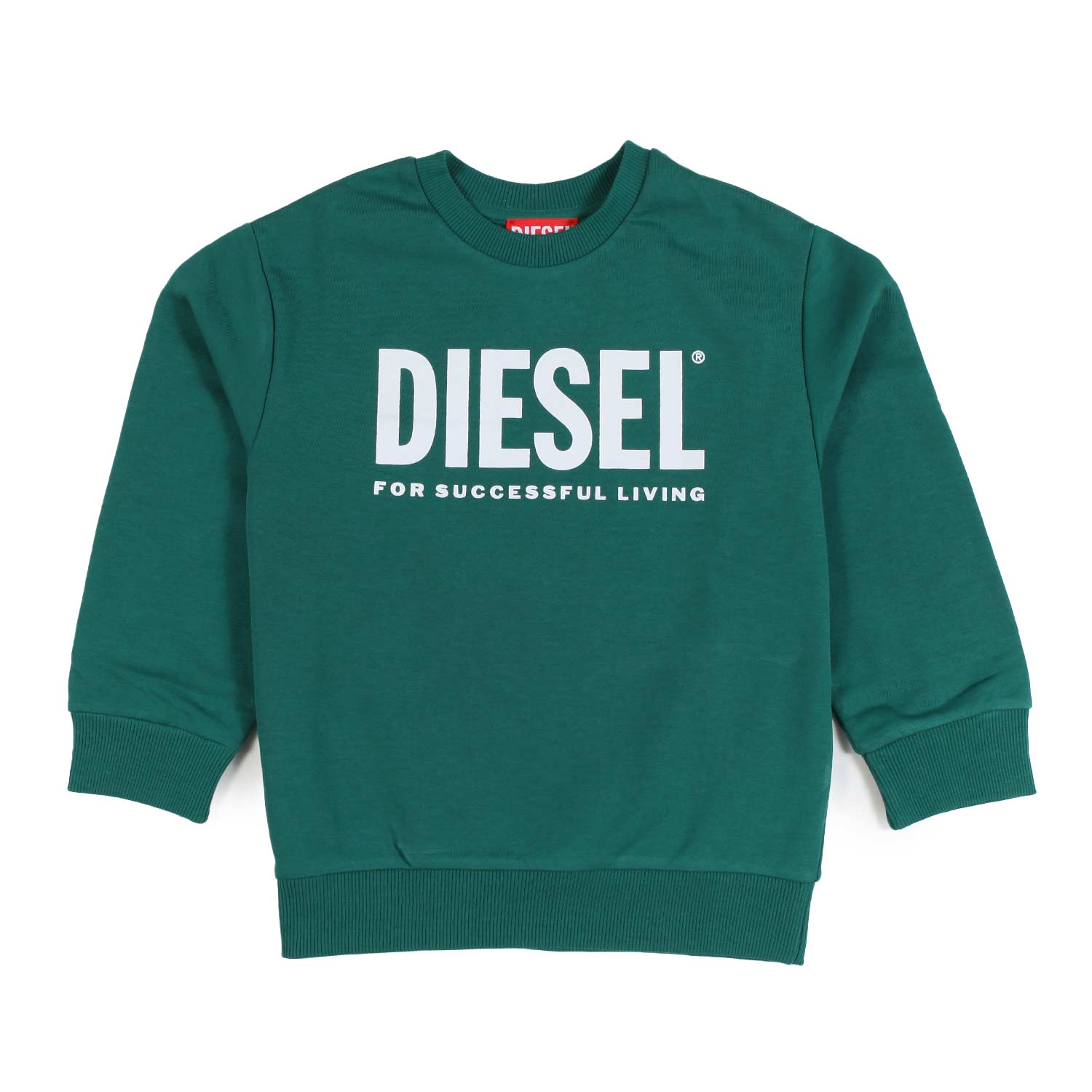 Felpa unisex verde con logo Diesel bianco - annameglio.com abbigliamento moda