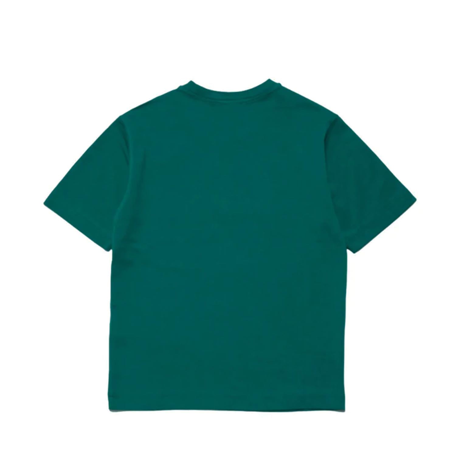 T-shirt Tjuste16 verde con maxi logo bianco - annameglio.com abbigliamento moda