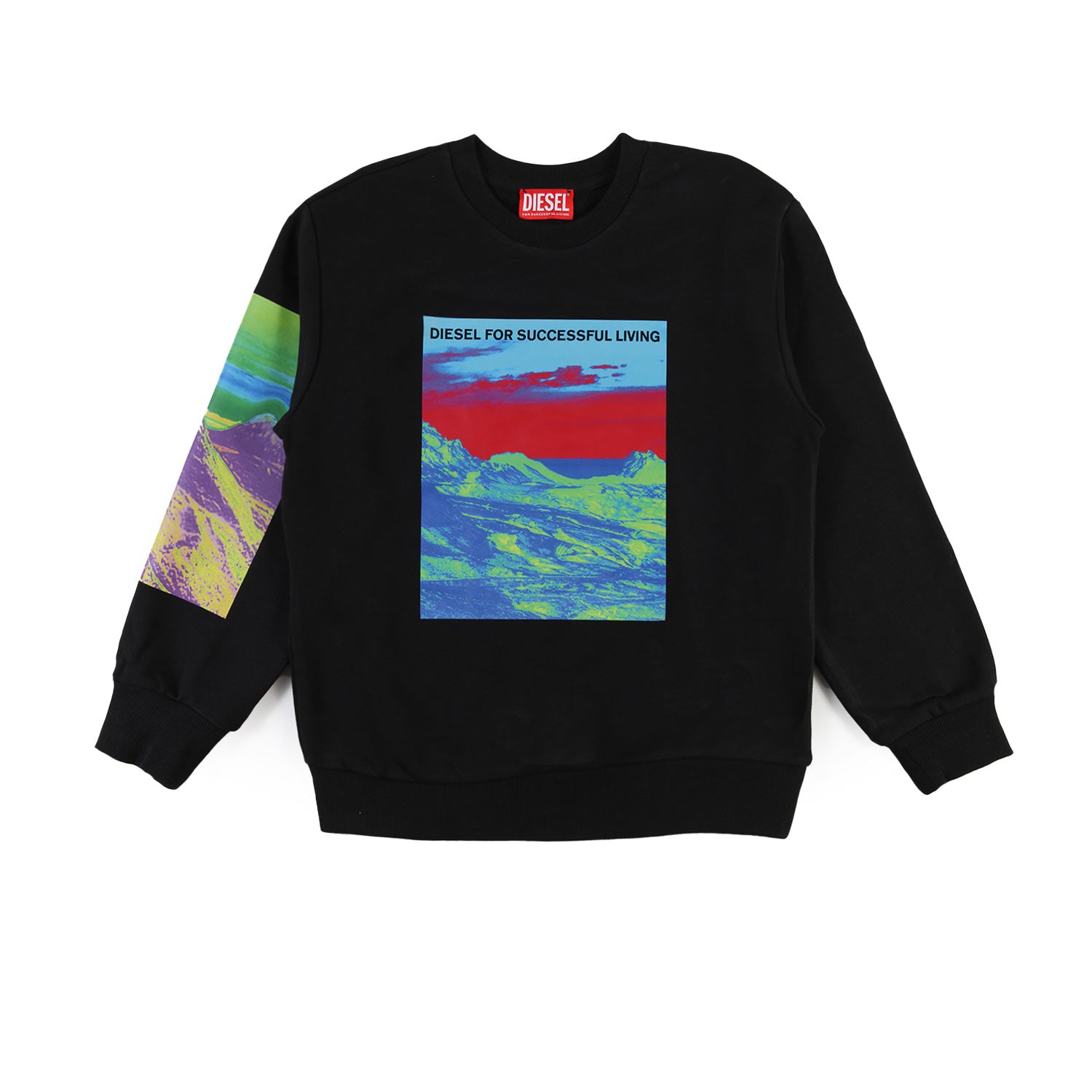 Felpa Stini nera con stampe multicolor - annameglio.com abbigliamento moda