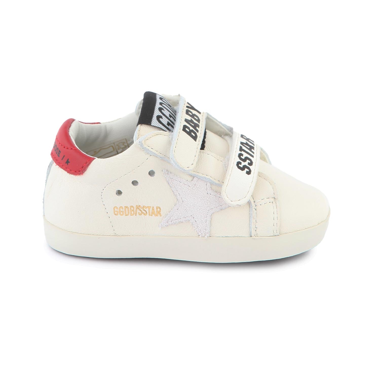 SNEAKER BABY SSTAR BIANCA CON DETTAGLIO ROSSO - annameglio.com abbigliamento moda