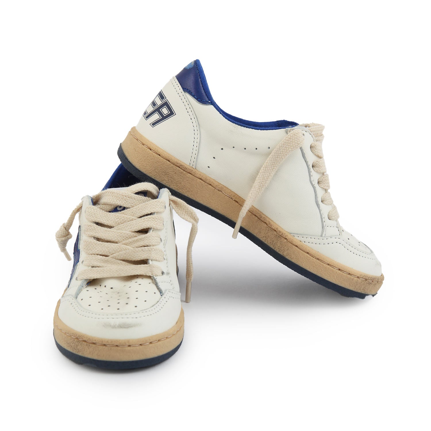 SNEAKER BALL STAR UNISEX BIANCA E BLU BAMBINO - annameglio.com abbigliamento moda
