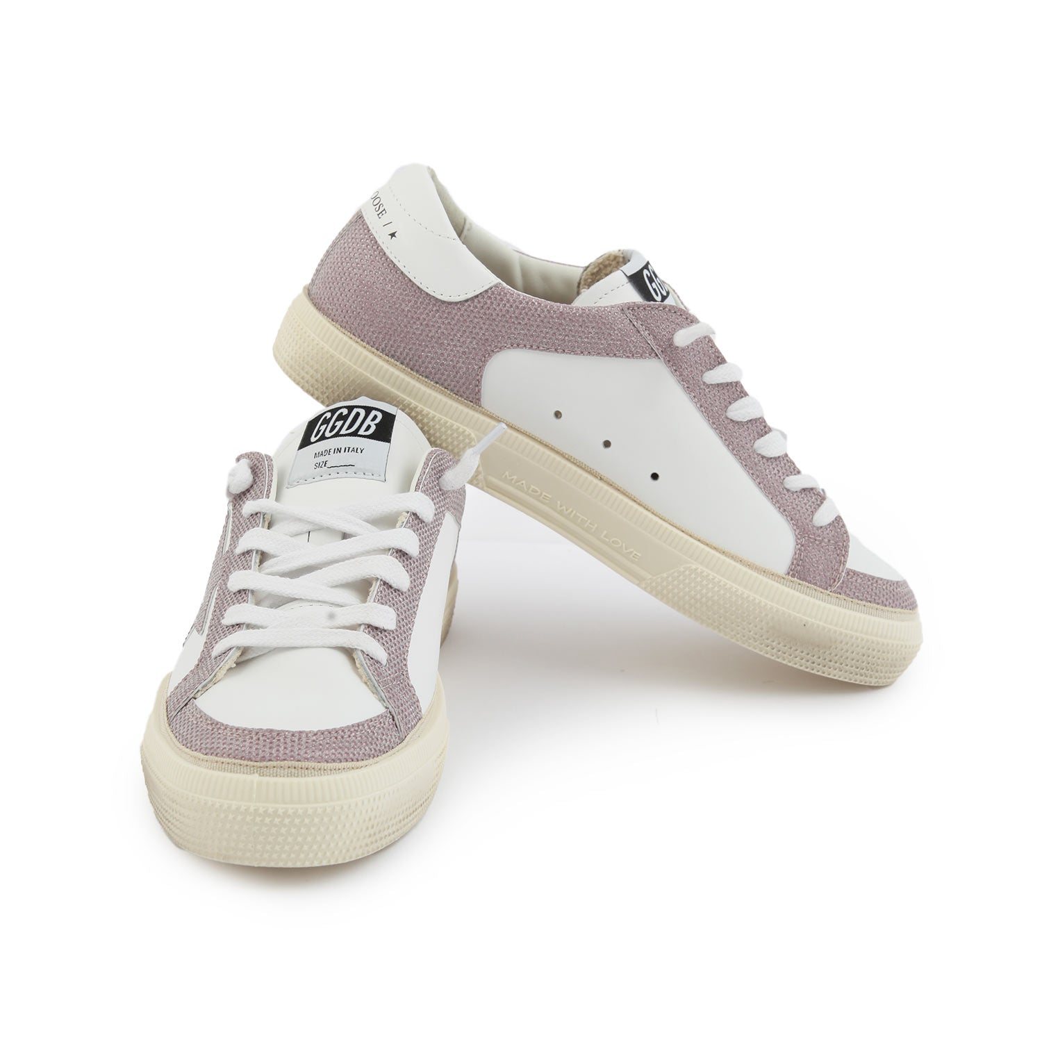 SNEAKER MAY GLITTER BIANCA E ROSA RAGAZZA - annameglio.com abbigliamento moda