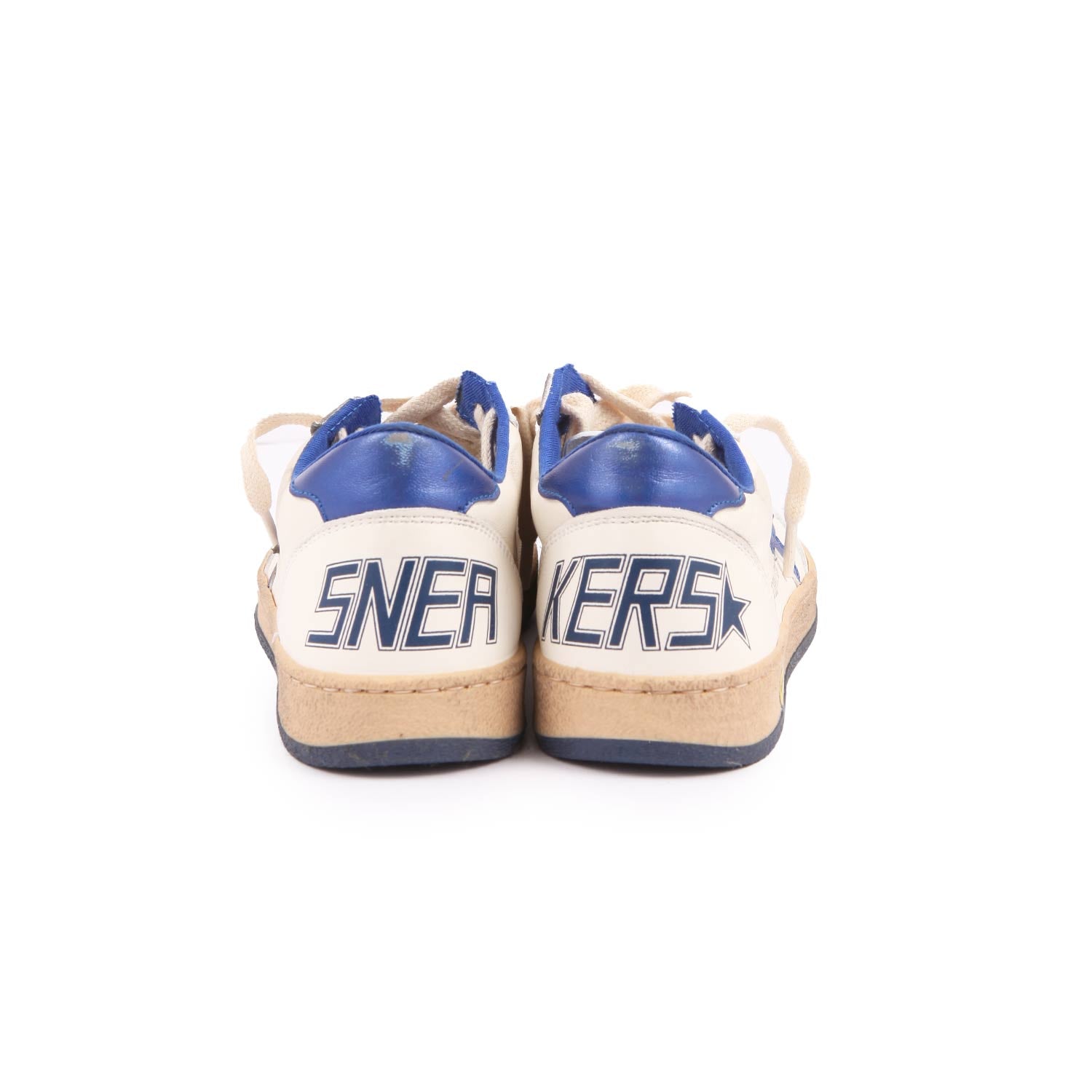 SNEAKER BALL STAR UNISEX BIANCA E BLU JUNIOR - annameglio.com abbigliamento moda