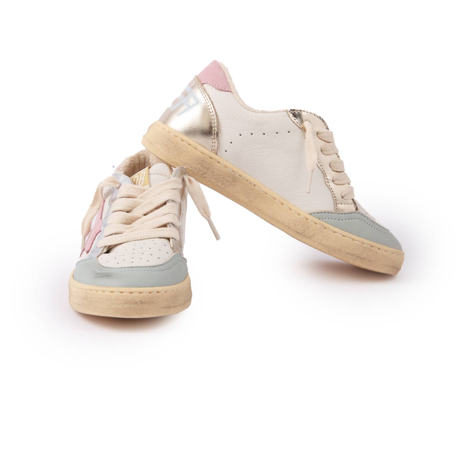 SNEAKER BALL STAR BIANCA, ROSA E SILVER BAMBINA JR - annameglio.com abbigliamento moda