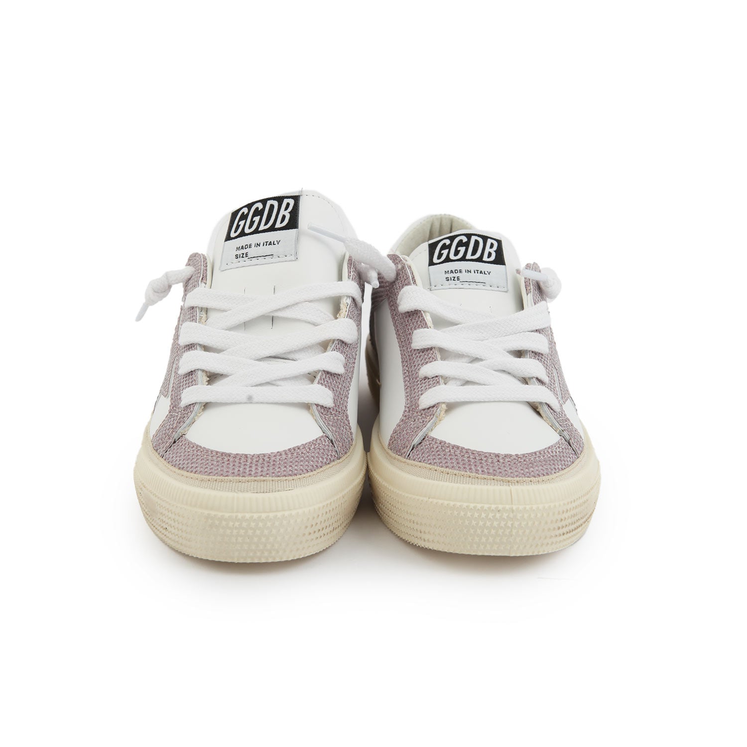 SNEAKER MAY GLITTER BIANCA E ROSA BAMBINA JR - annameglio.com abbigliamento moda