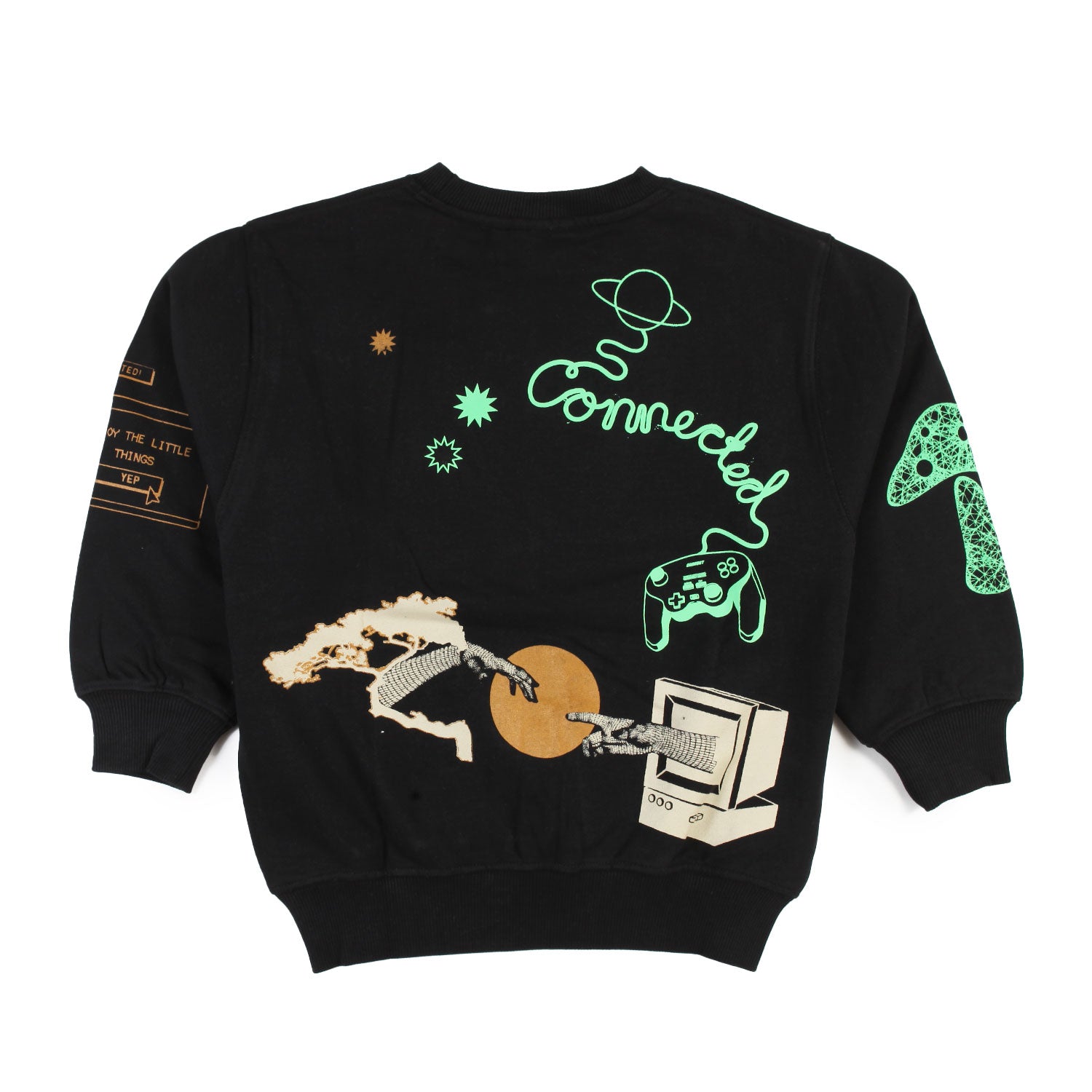 Felpa Monti Energy Flows nera e multicolor - annameglio.com abbigliamento moda