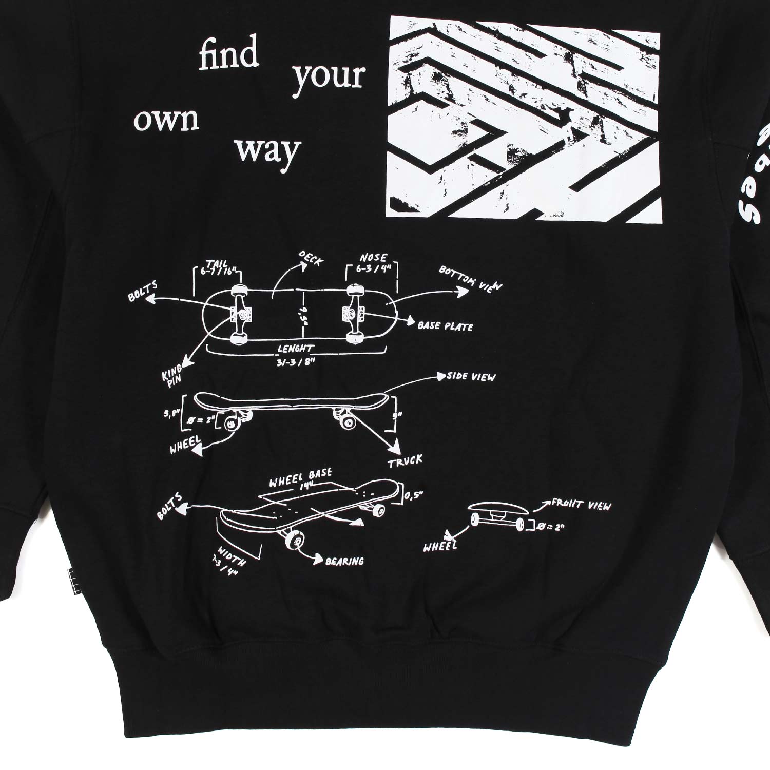 Felpa Molo Mazz nera con cappuccio e stampe - annameglio.com abbigliamento moda