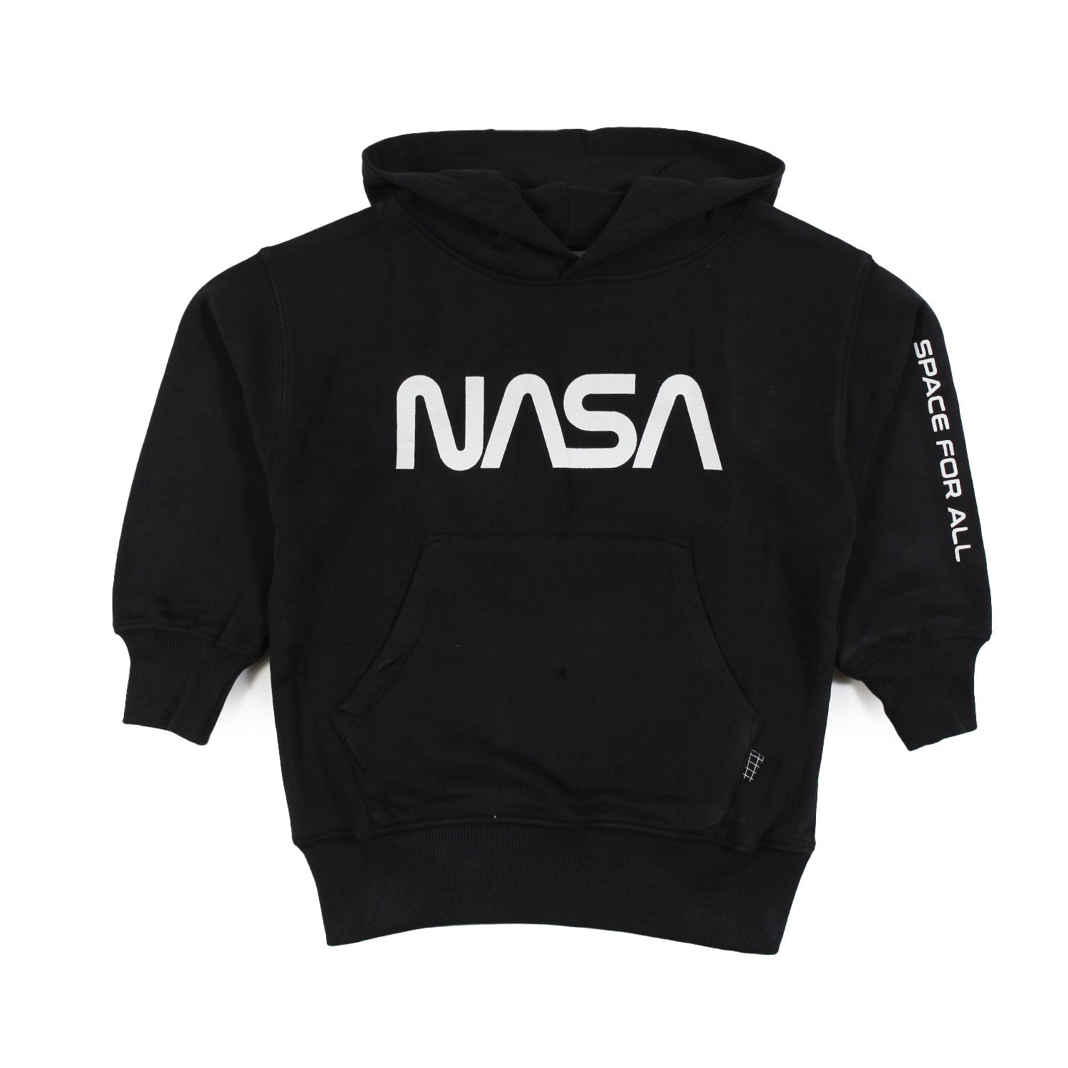 Felpa Moz nera con stampa NASA bianca - annameglio.com abbigliamento moda