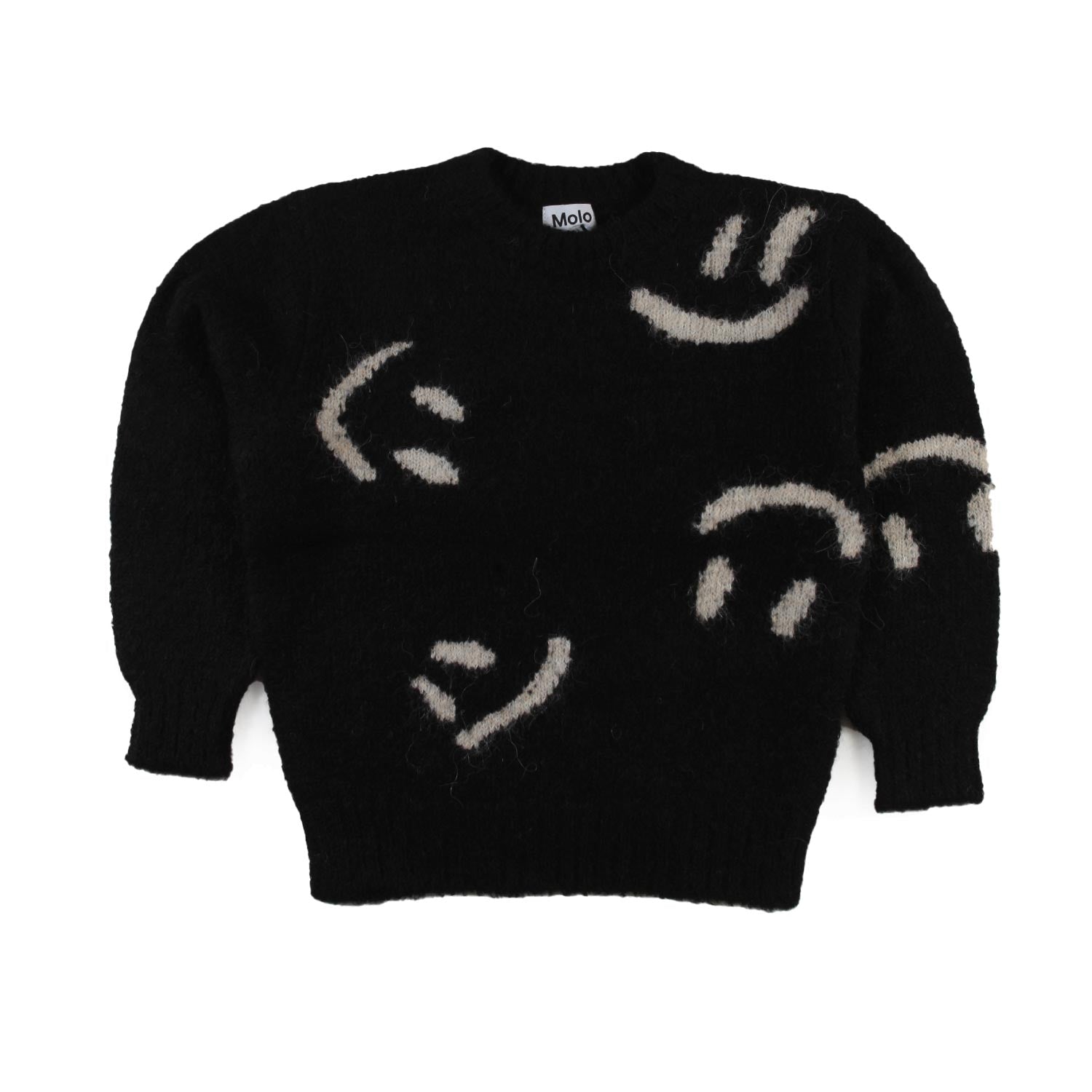 Maglione Molo nero con smile panna Bambina Ragazza - annameglio.com abbigliamento moda