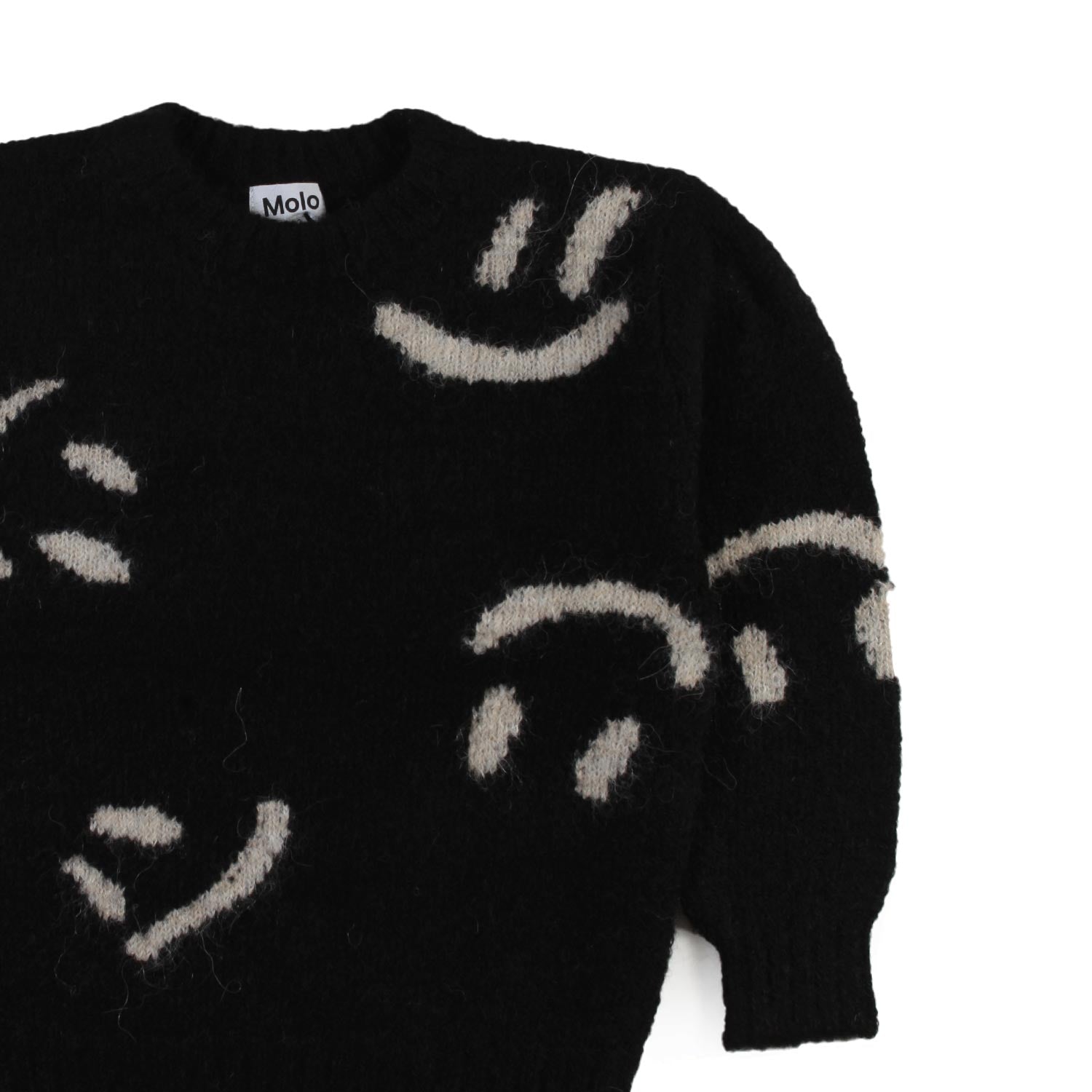 Maglione Molo nero con smile panna Bambina Ragazza - annameglio.com abbigliamento moda