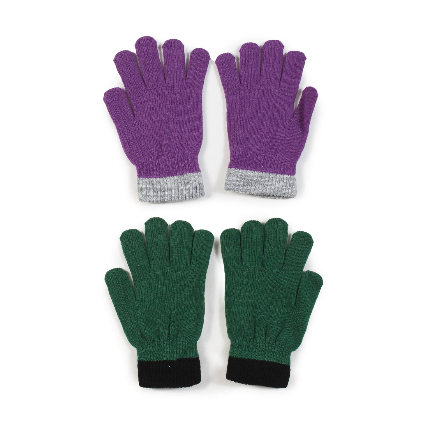 GUANTI STRETCH KELLO VERDE WOODLAND E VIOLA CHIARO - annameglio.com abbigliamento moda