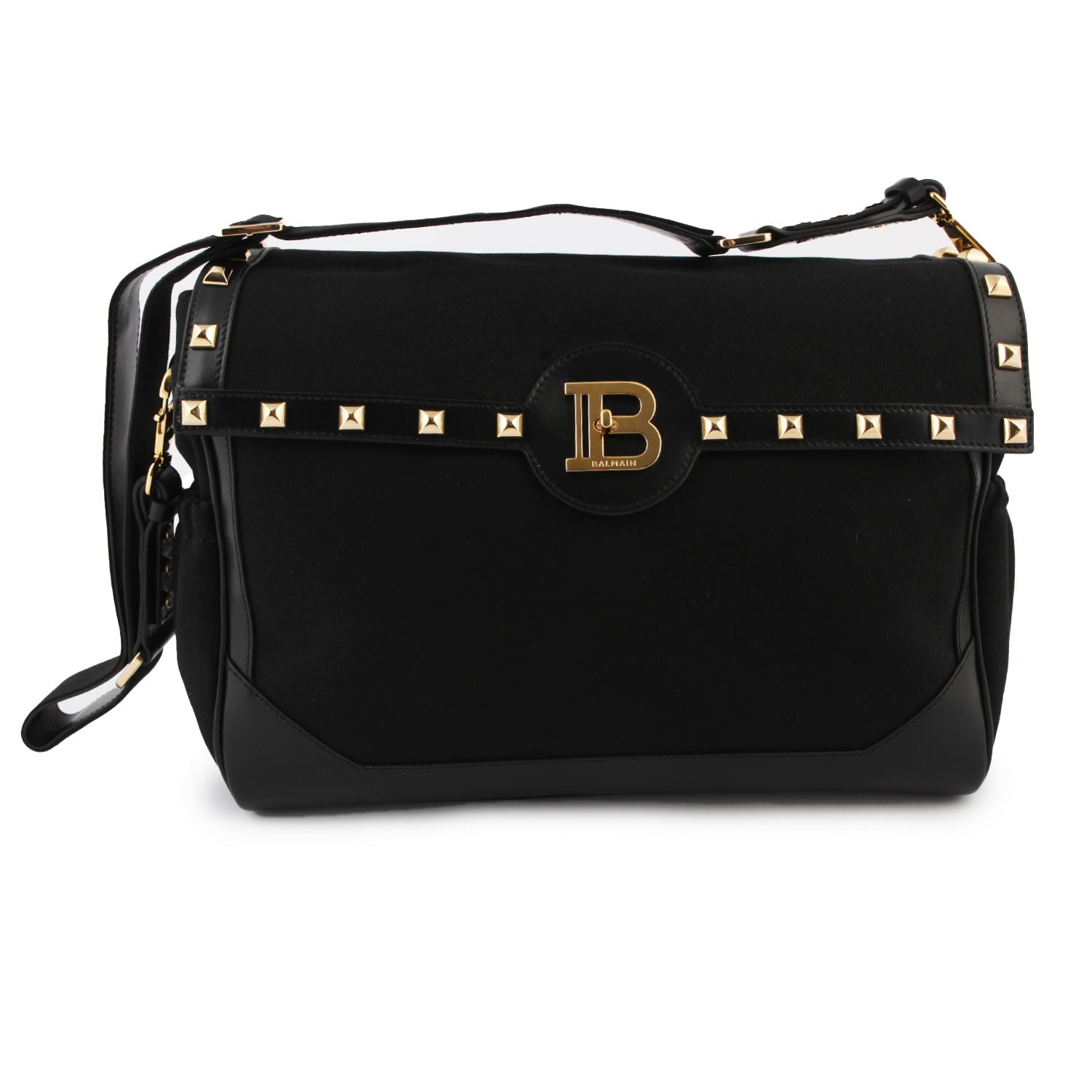 Borsa fasciatoio Balmain nera con dettagli oro - annameglio.com abbigliamento moda