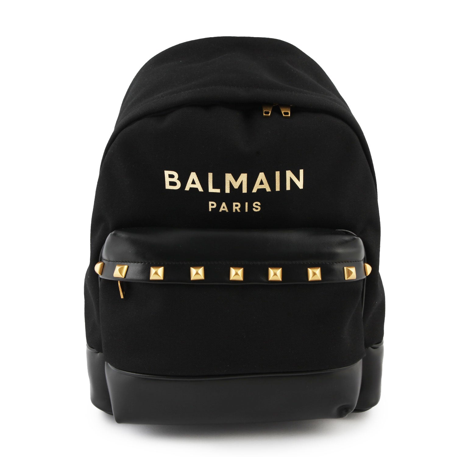 Zaino Balmain nero con dettagli e logo dorati - annameglio.com abbigliamento moda