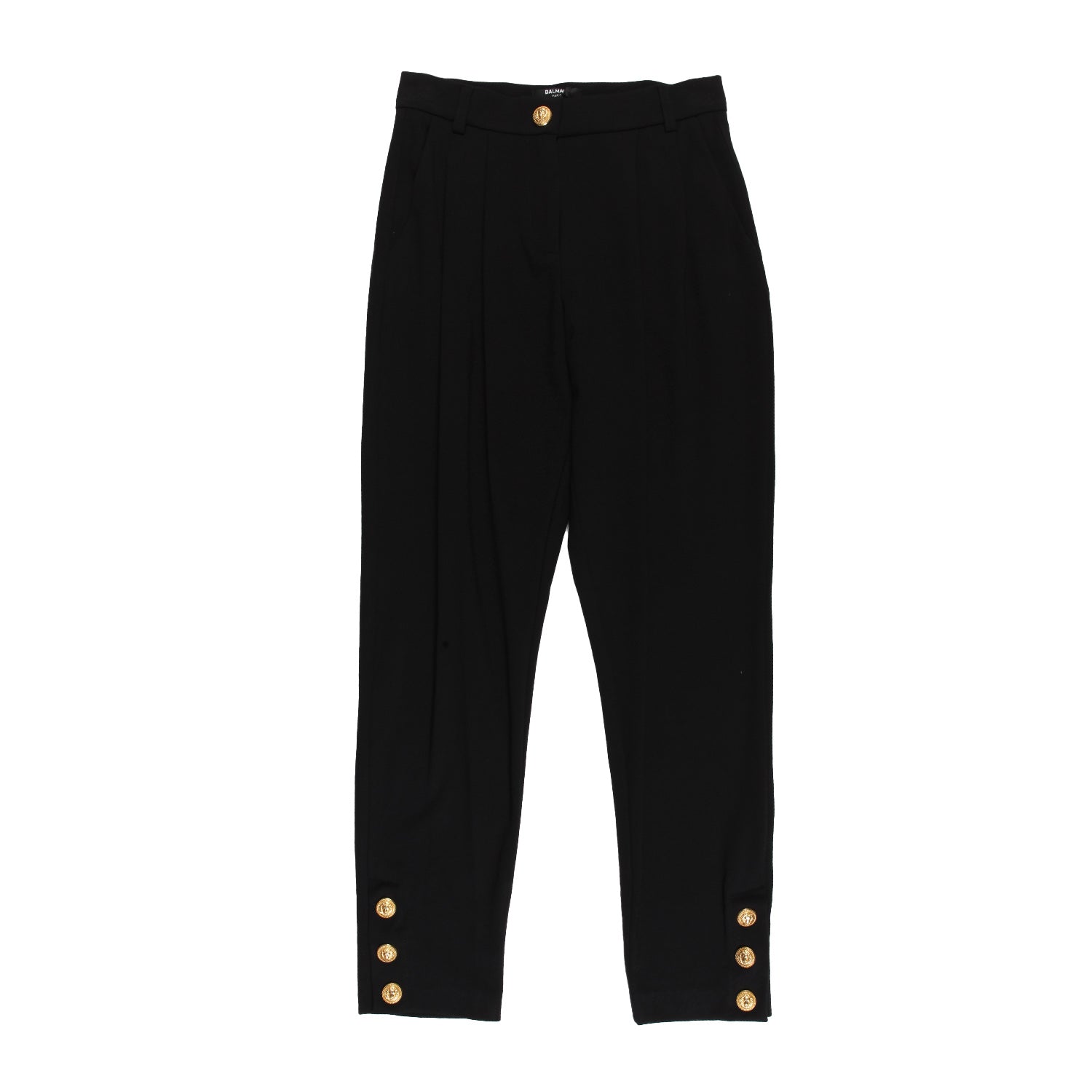 Pantalone Balmain nero con bottoni oro - annameglio.com abbigliamento moda