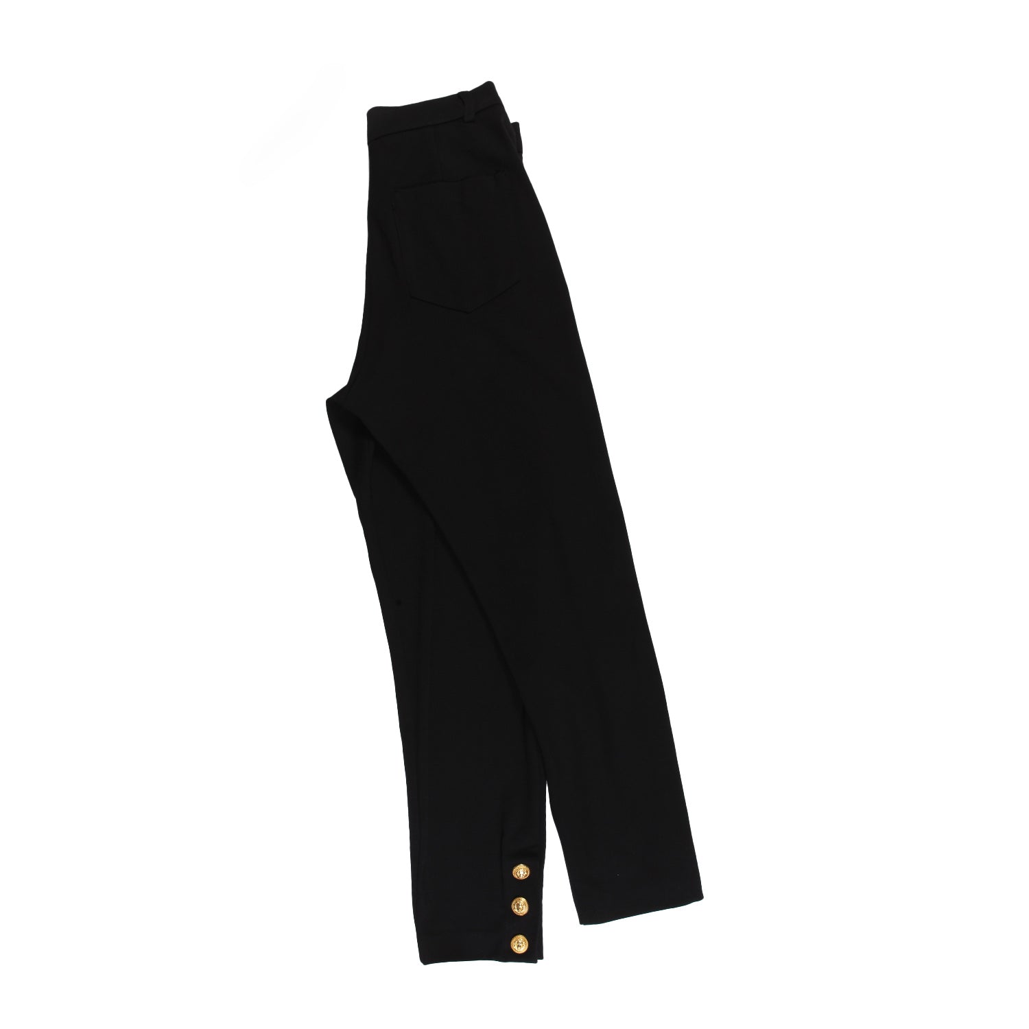 Pantalone Balmain nero con bottoni oro - annameglio.com abbigliamento moda