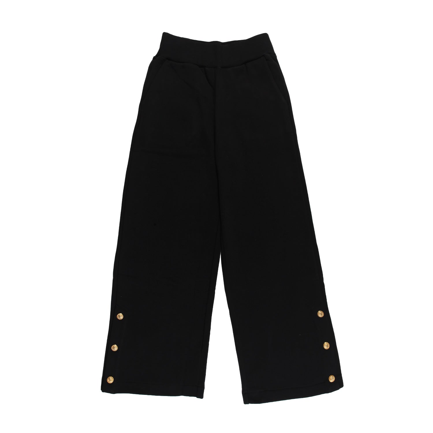 Pantalone felpa largo Balmain nero e oro - annameglio.com abbigliamento moda