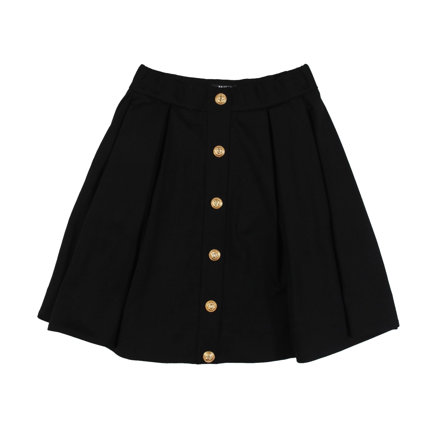 Gonna Balmain nera con bottoni oro Bambina e Teen - annameglio.com abbigliamento moda