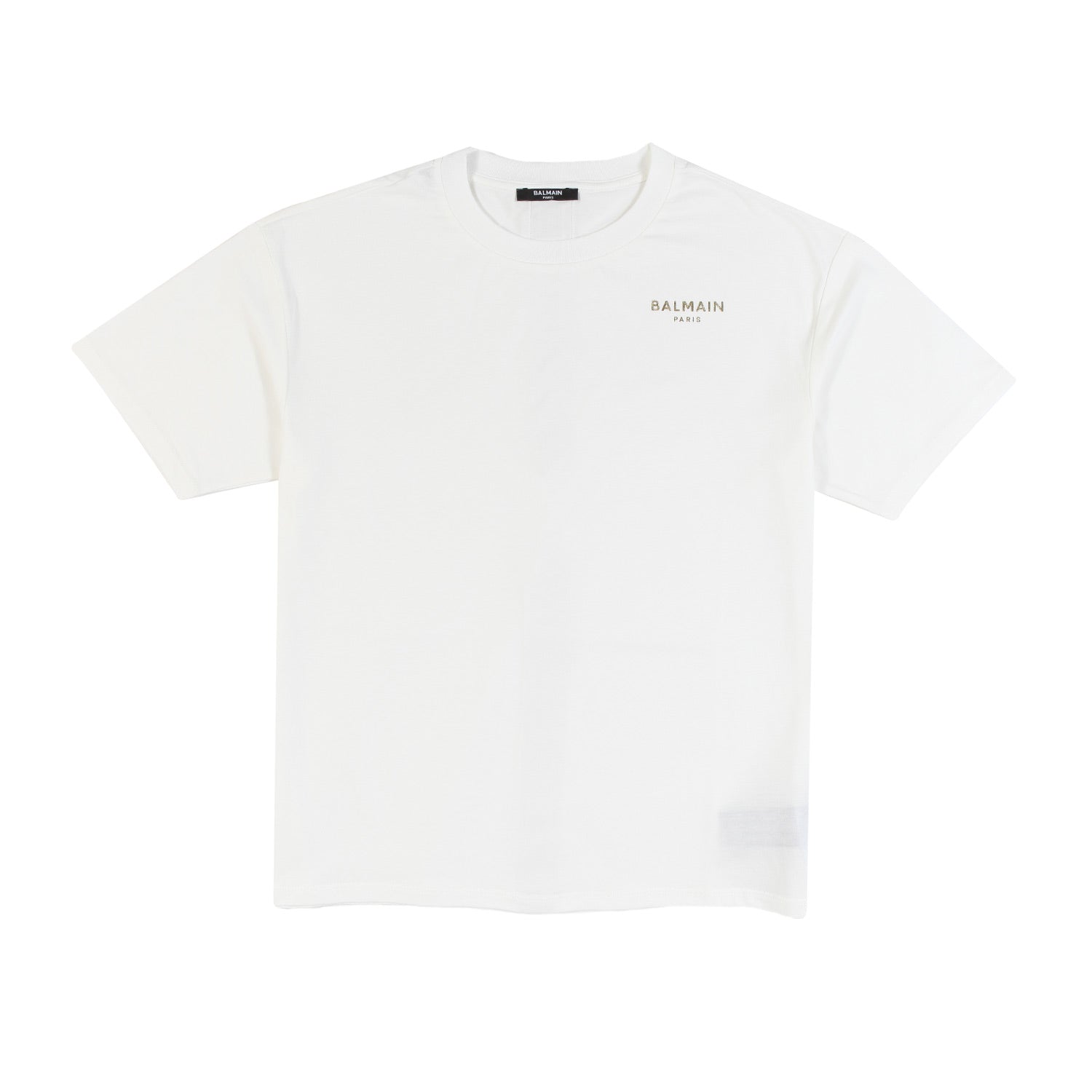 T-shirt Balmain bianca con loghi oro Bambina Teen - annameglio.com abbigliamento moda