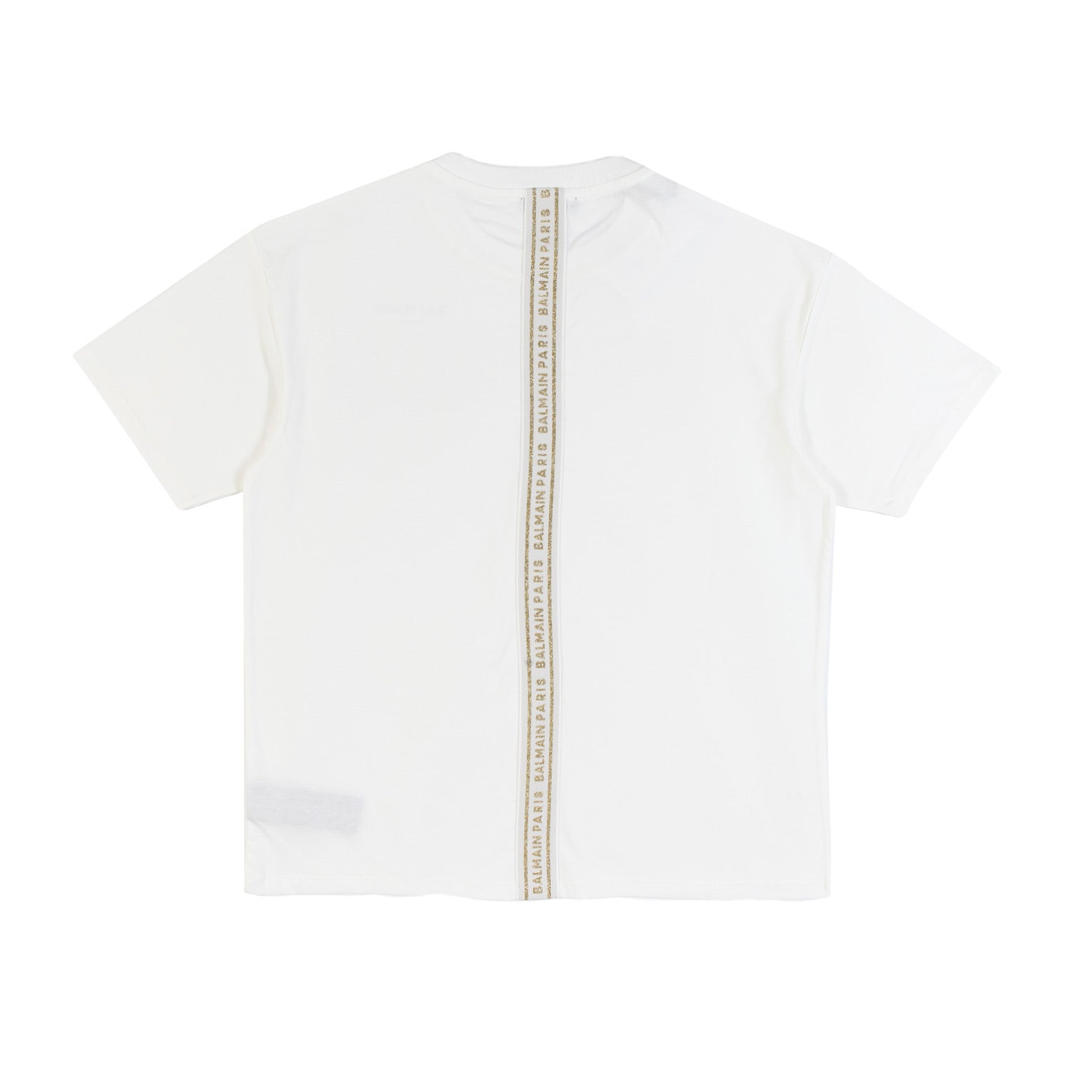 T-shirt Balmain bianca con loghi oro Bambina Teen - annameglio.com abbigliamento moda