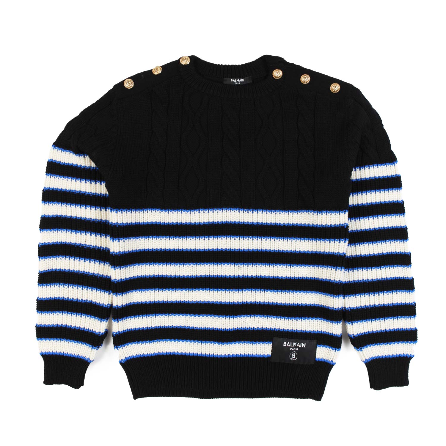 Maglione di pura lana nero e panna Bambina e Teen - annameglio.com abbigliamento moda