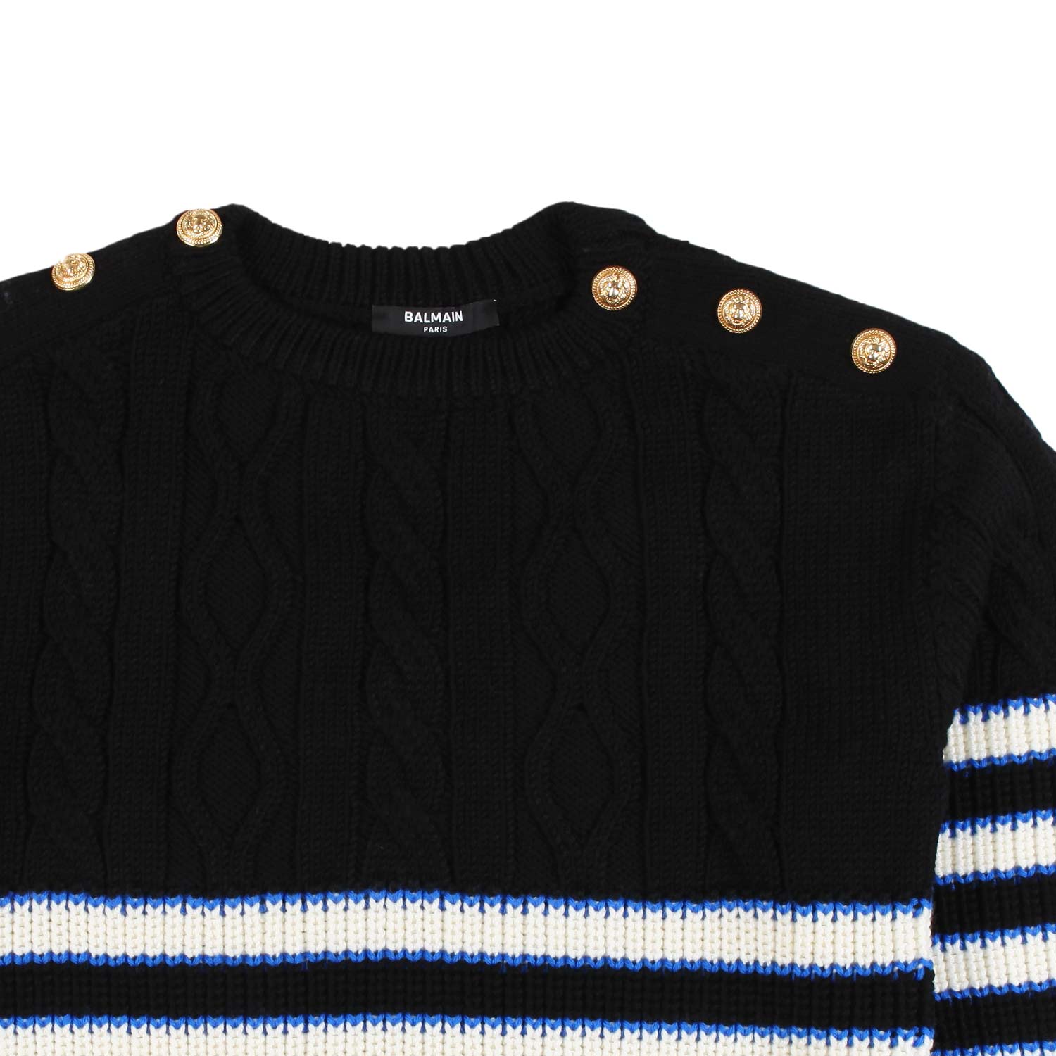 Maglione di pura lana nero e panna Bambina e Teen - annameglio.com abbigliamento moda