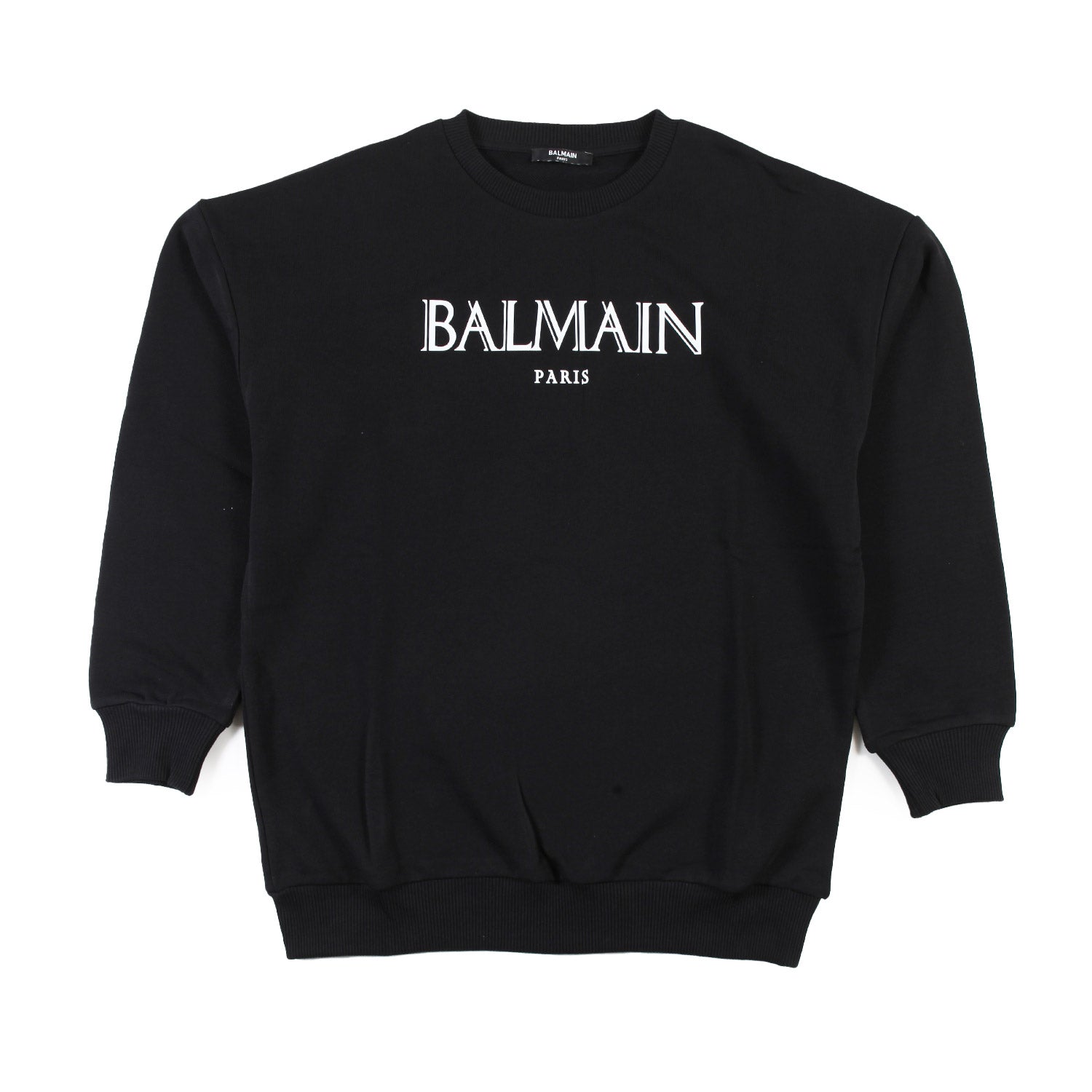 Felpa unisex Balmain nera con logo-luxury bianco - annameglio.com abbigliamento moda