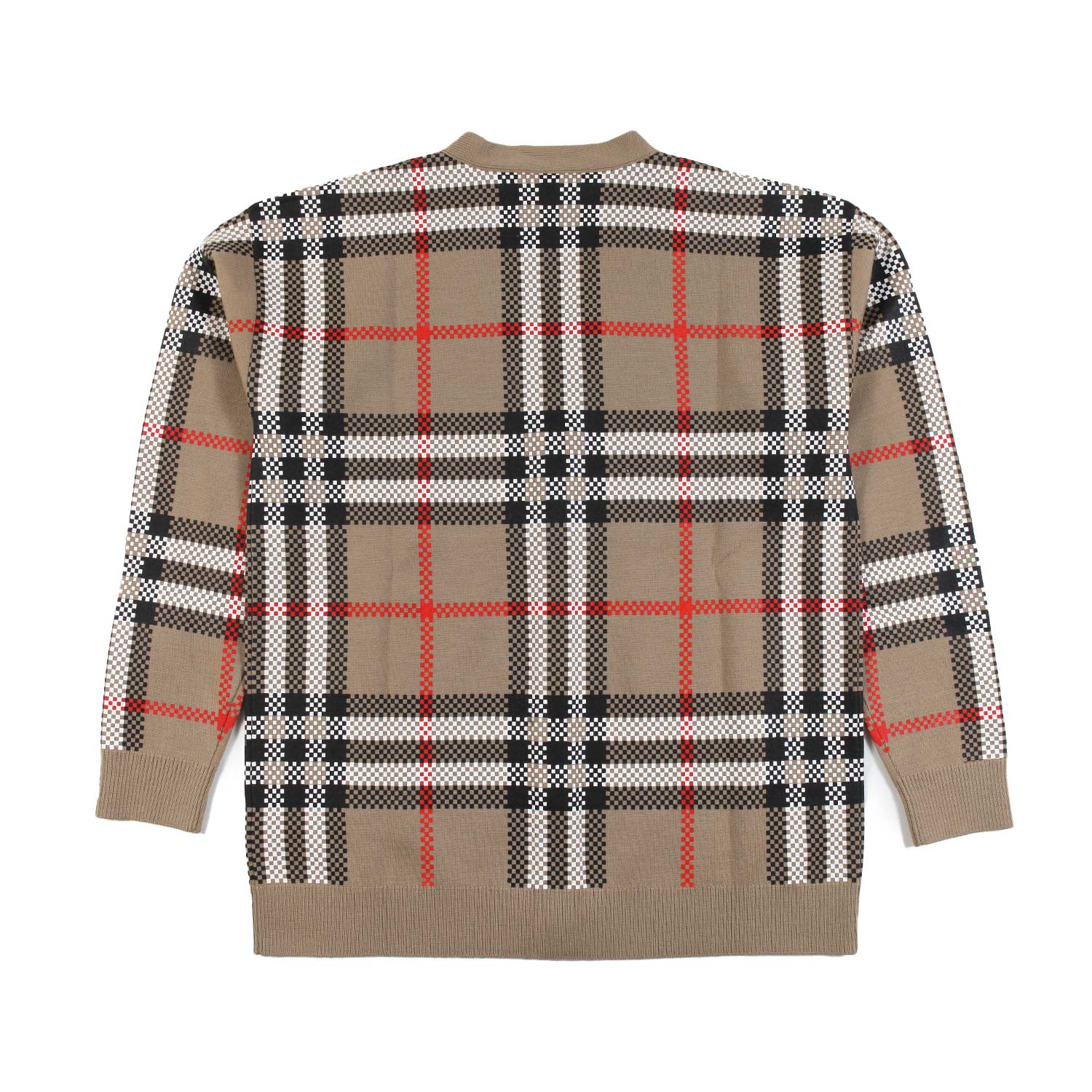 Cardigan unisex di lana Burberry beige Check - annameglio.com abbigliamento moda