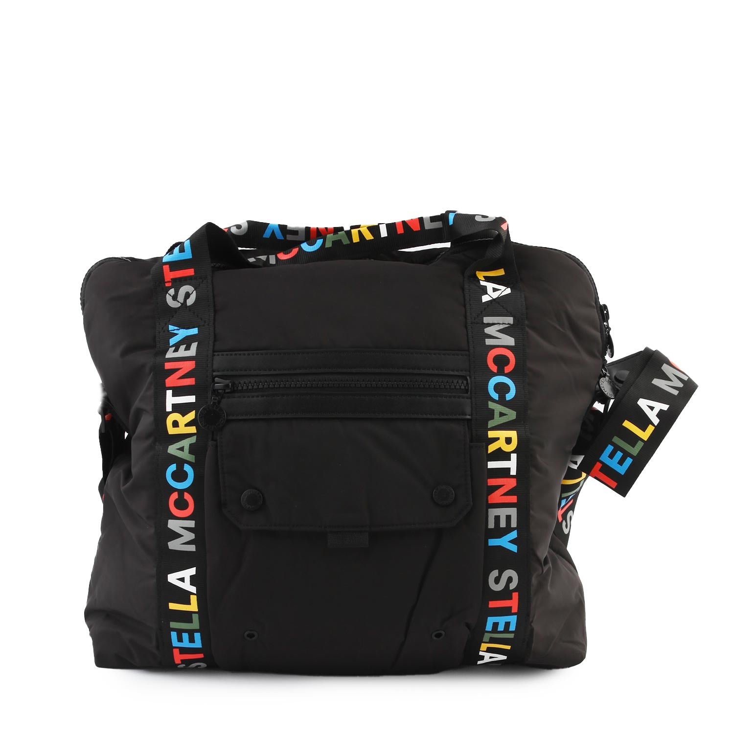 Borsa fasciatoio nera Stella con loghi multicolor - annameglio.com abbigliamento moda