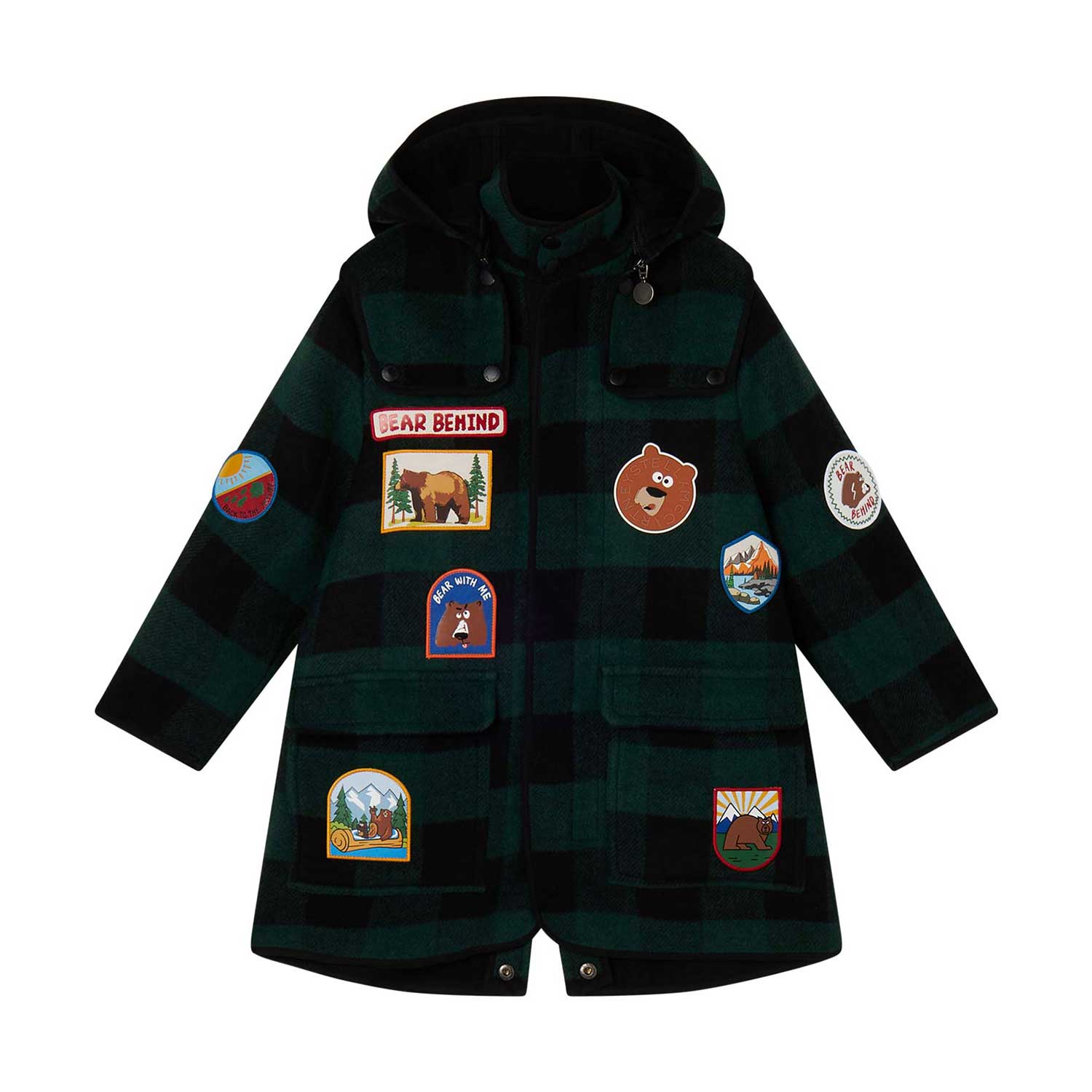 Cappotto unisex Stella verde e nero a quadri - annameglio.com abbigliamento moda