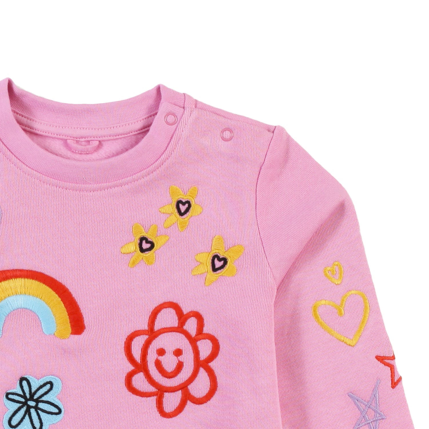 Mini felpa Stella rosa e multicolor bimba - annameglio.com abbigliamento moda