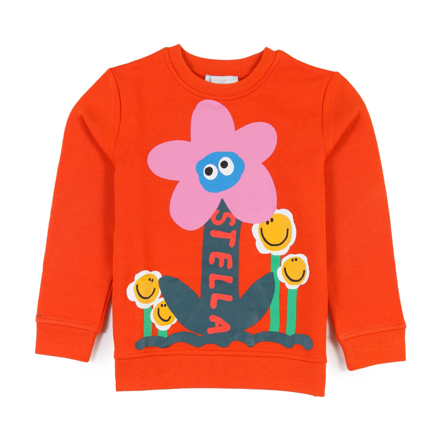 Felpa Stella arancione con maxi stampa fiori - annameglio.com abbigliamento moda