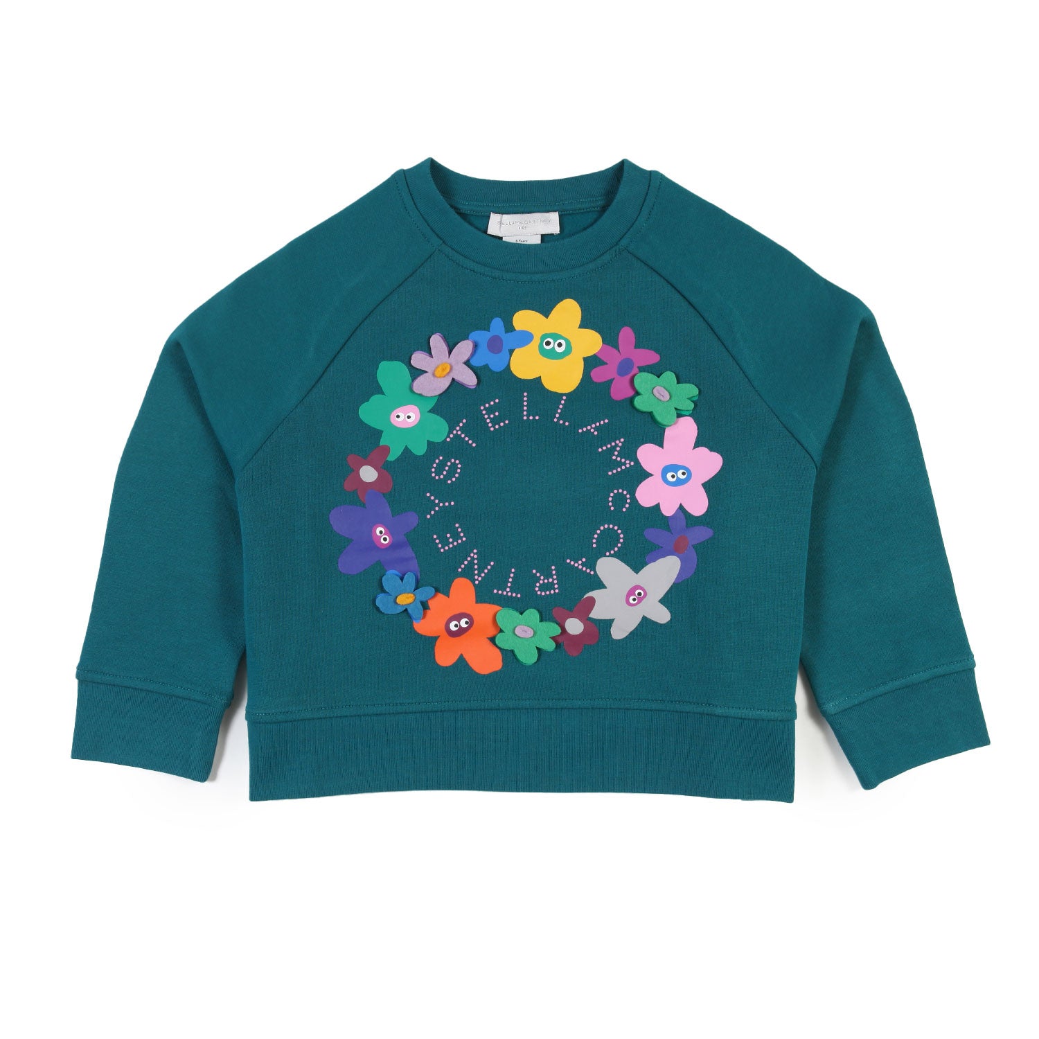 Felpa Stella blu petrolio con ghirlanda bambina - annameglio.com abbigliamento moda