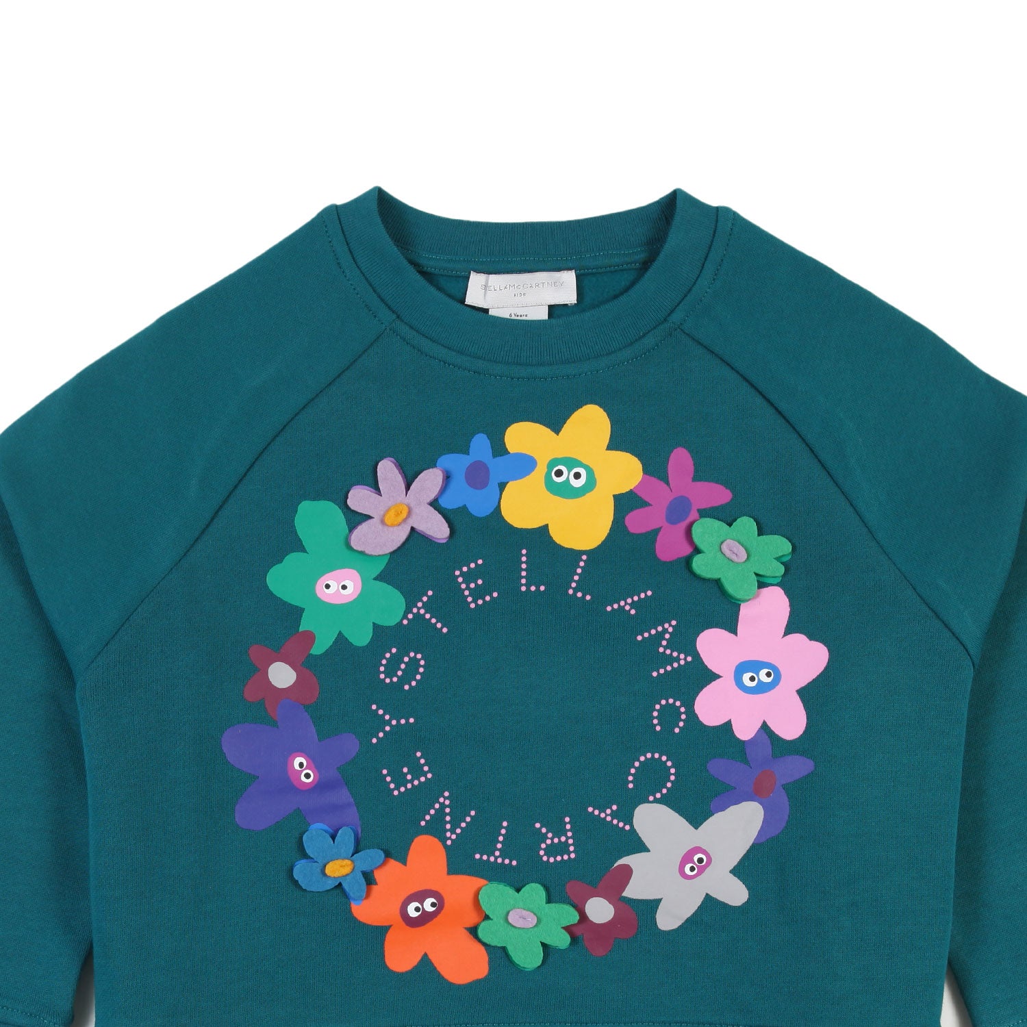 Felpa Stella blu petrolio con ghirlanda bambina - annameglio.com abbigliamento moda