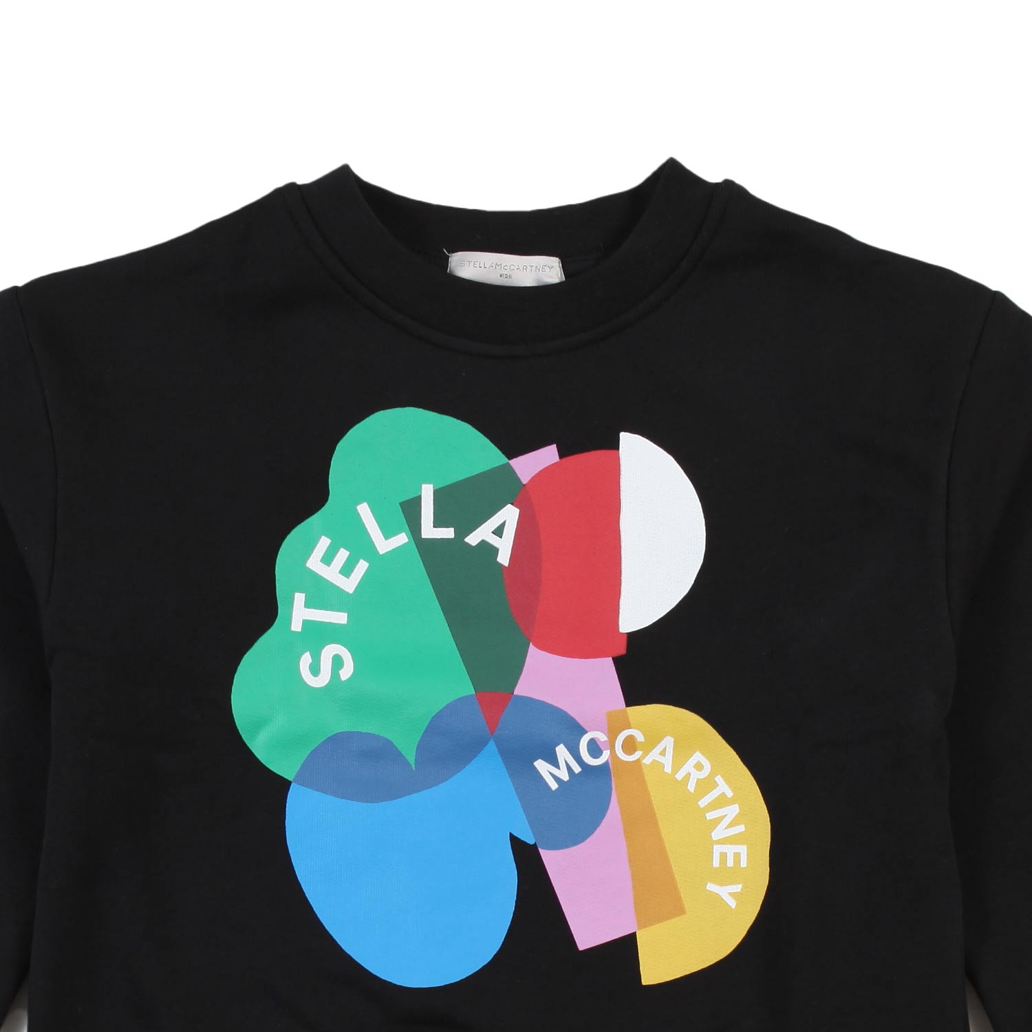 Felpa nera Stella con stampa multicolor - annameglio.com abbigliamento moda