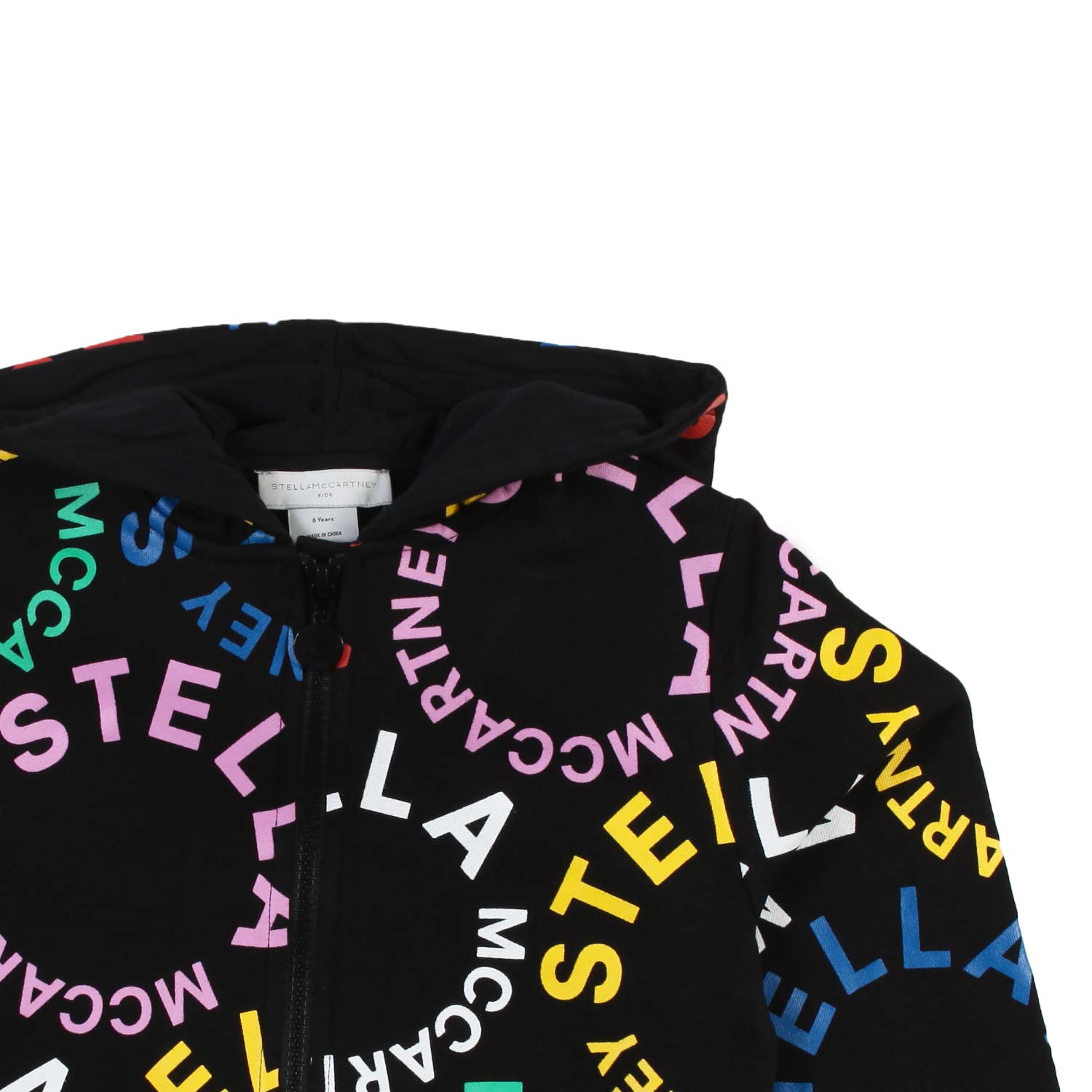 Felpa hoodie nera con loghi Stella multicolor - annameglio.com abbigliamento moda