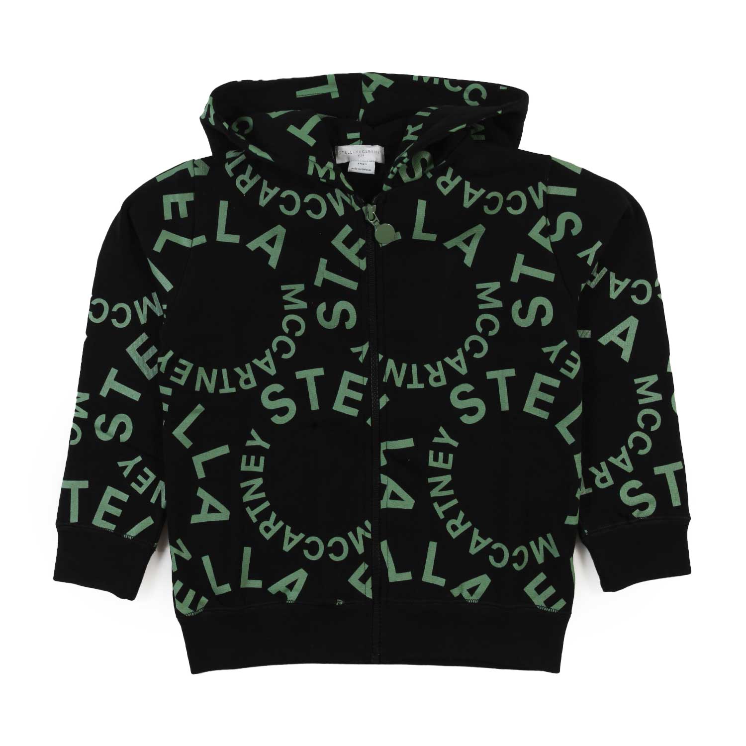 Felpa hoodie nera con loghi Stella verde militare - annameglio.com abbigliamento moda