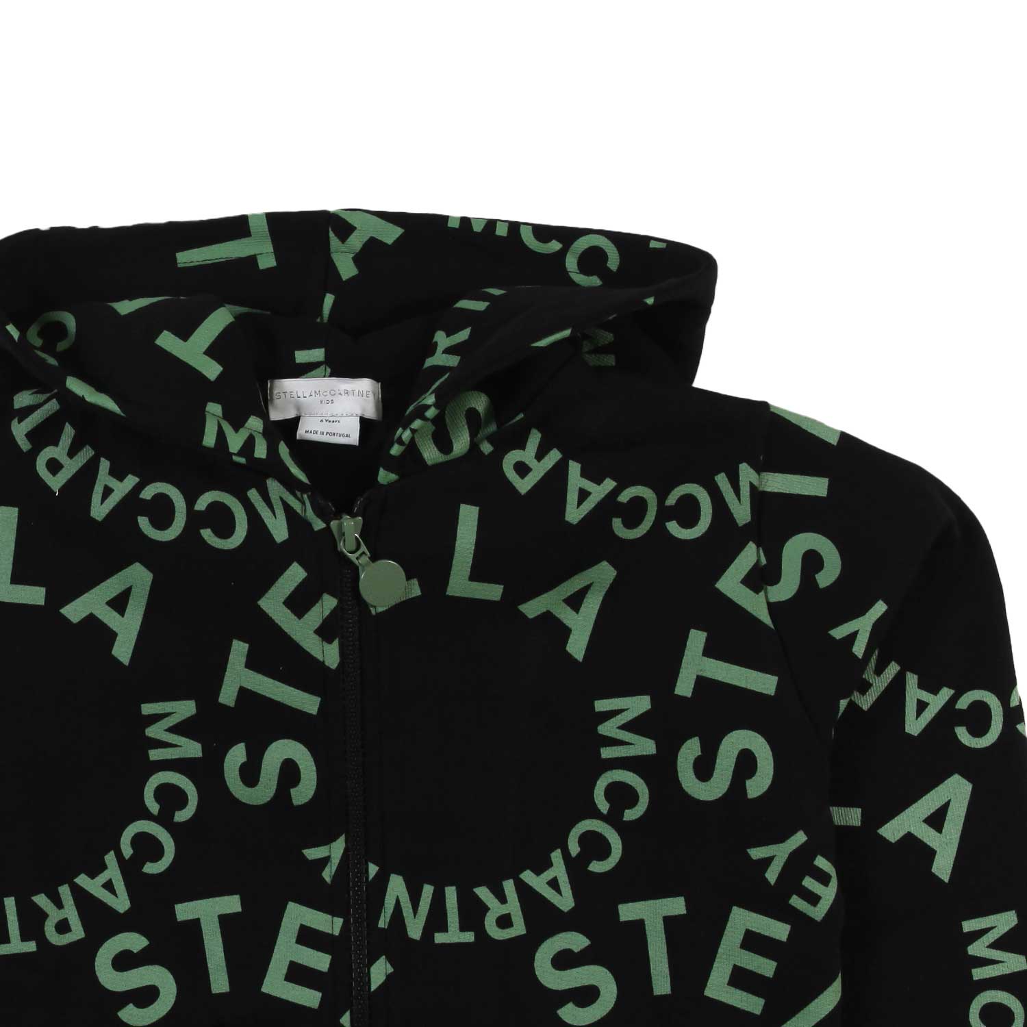 Felpa hoodie nera con loghi Stella verde militare - annameglio.com abbigliamento moda