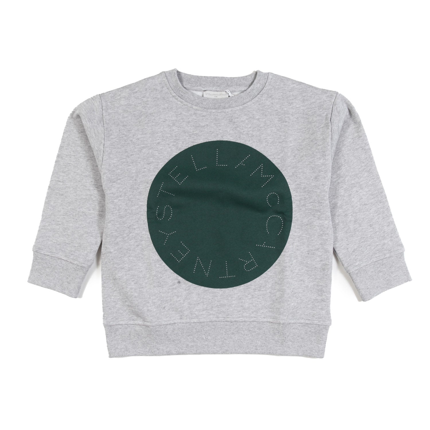 Felpa unisex grigia con stampa logo verde - annameglio.com abbigliamento moda